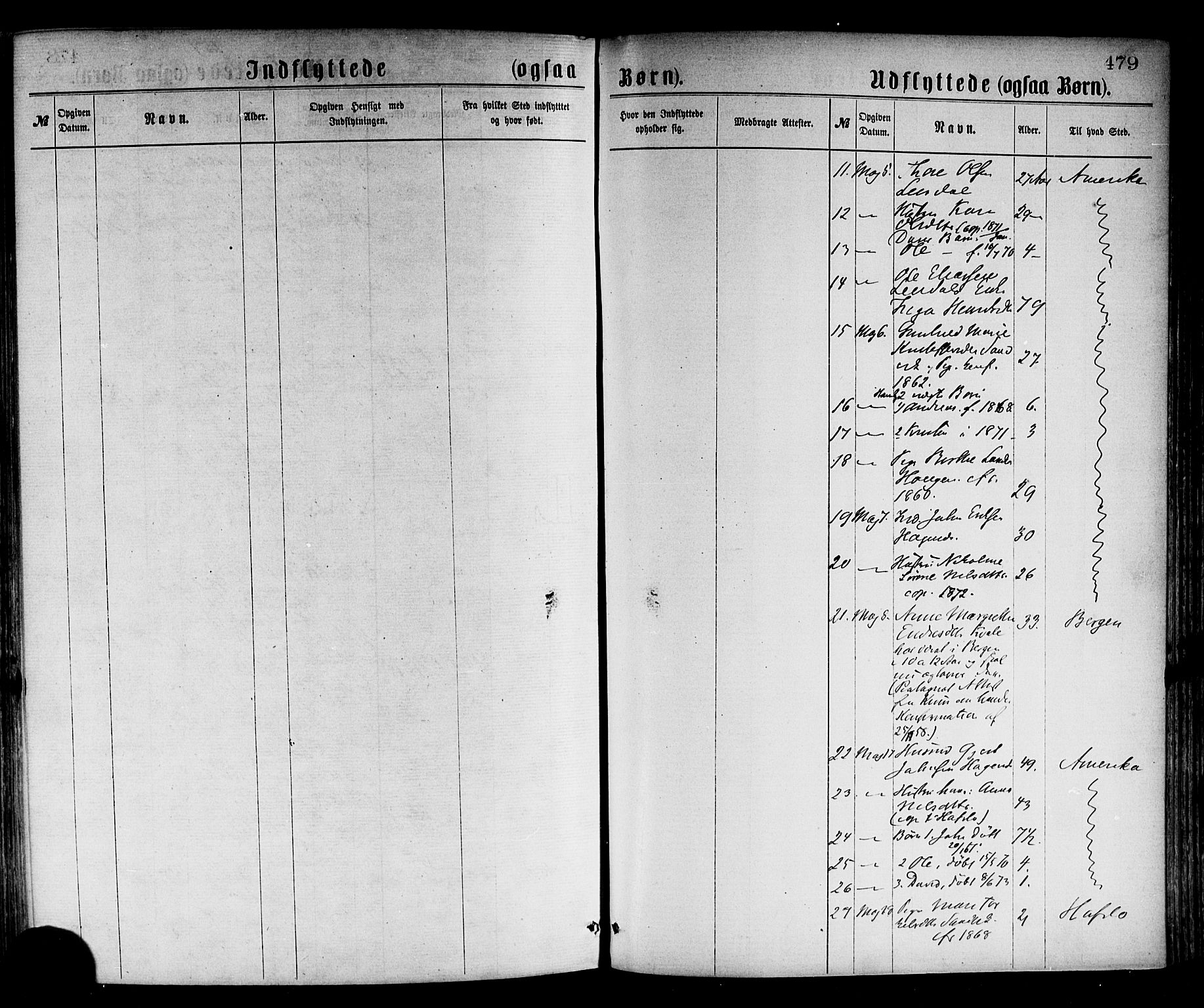 Luster sokneprestembete, AV/SAB-A-81101/H/Haa/Haaa/L0010: Parish register (official) no. A 10, 1871-1886, p. 479