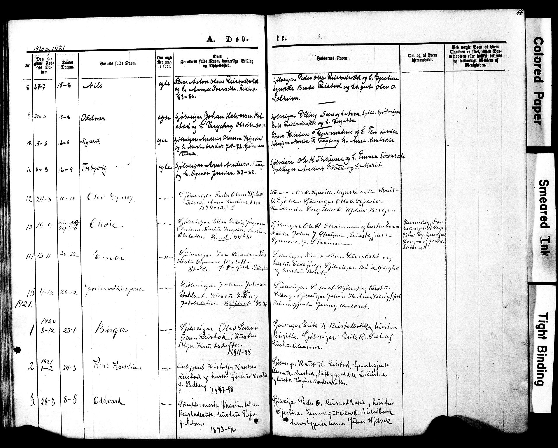 Ministerialprotokoller, klokkerbøker og fødselsregistre - Møre og Romsdal, SAT/A-1454/550/L0618: Parish register (copy) no. 550C01, 1870-1927, p. 66