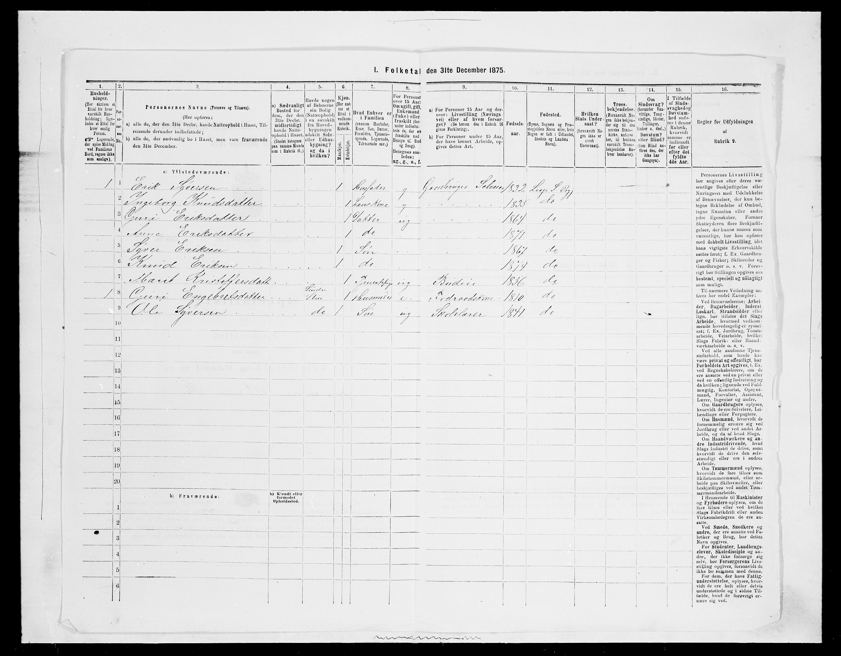 SAH, 1875 census for 0512P Lesja, 1875, p. 723