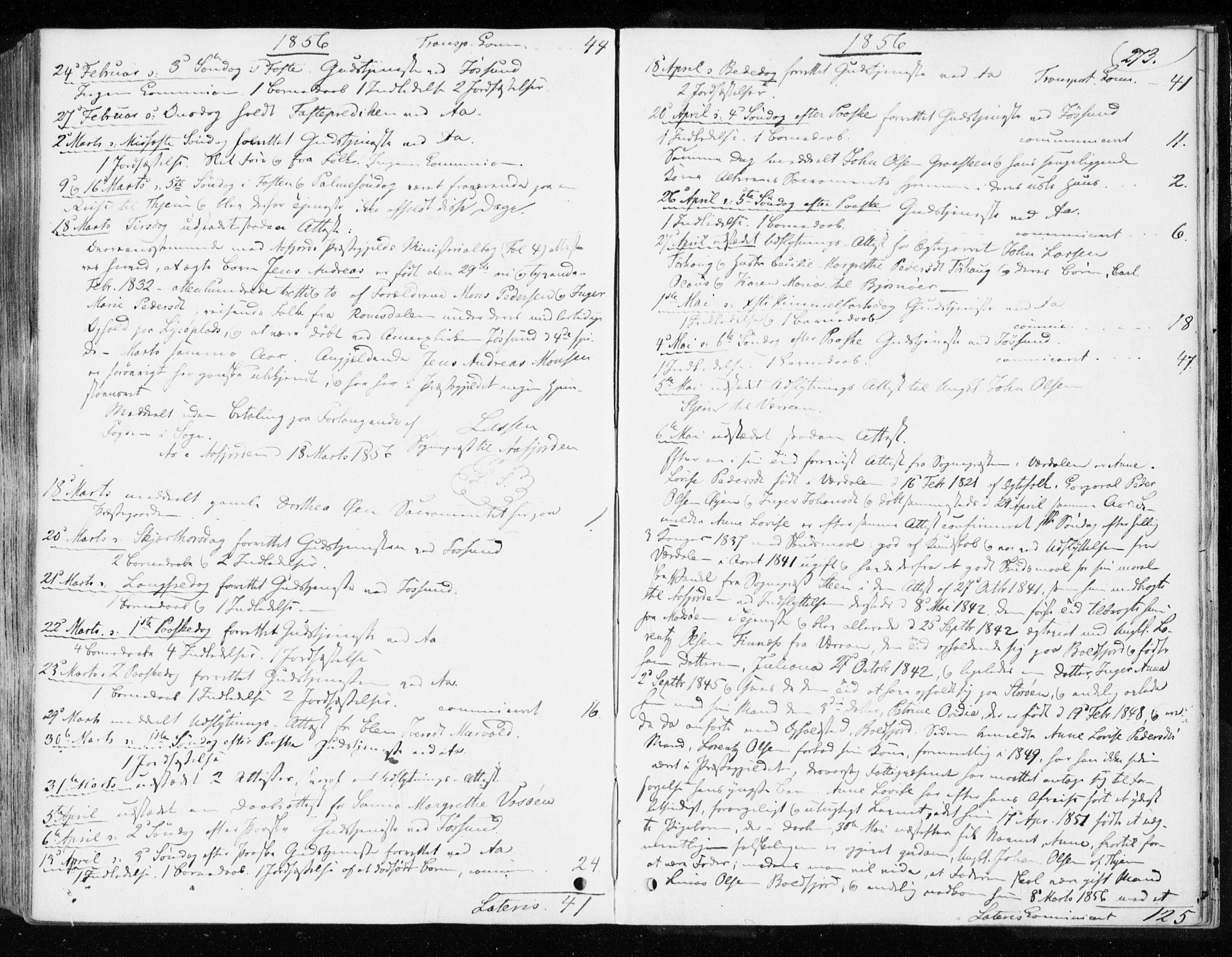 Ministerialprotokoller, klokkerbøker og fødselsregistre - Sør-Trøndelag, SAT/A-1456/655/L0677: Parish register (official) no. 655A06, 1847-1860, p. 273