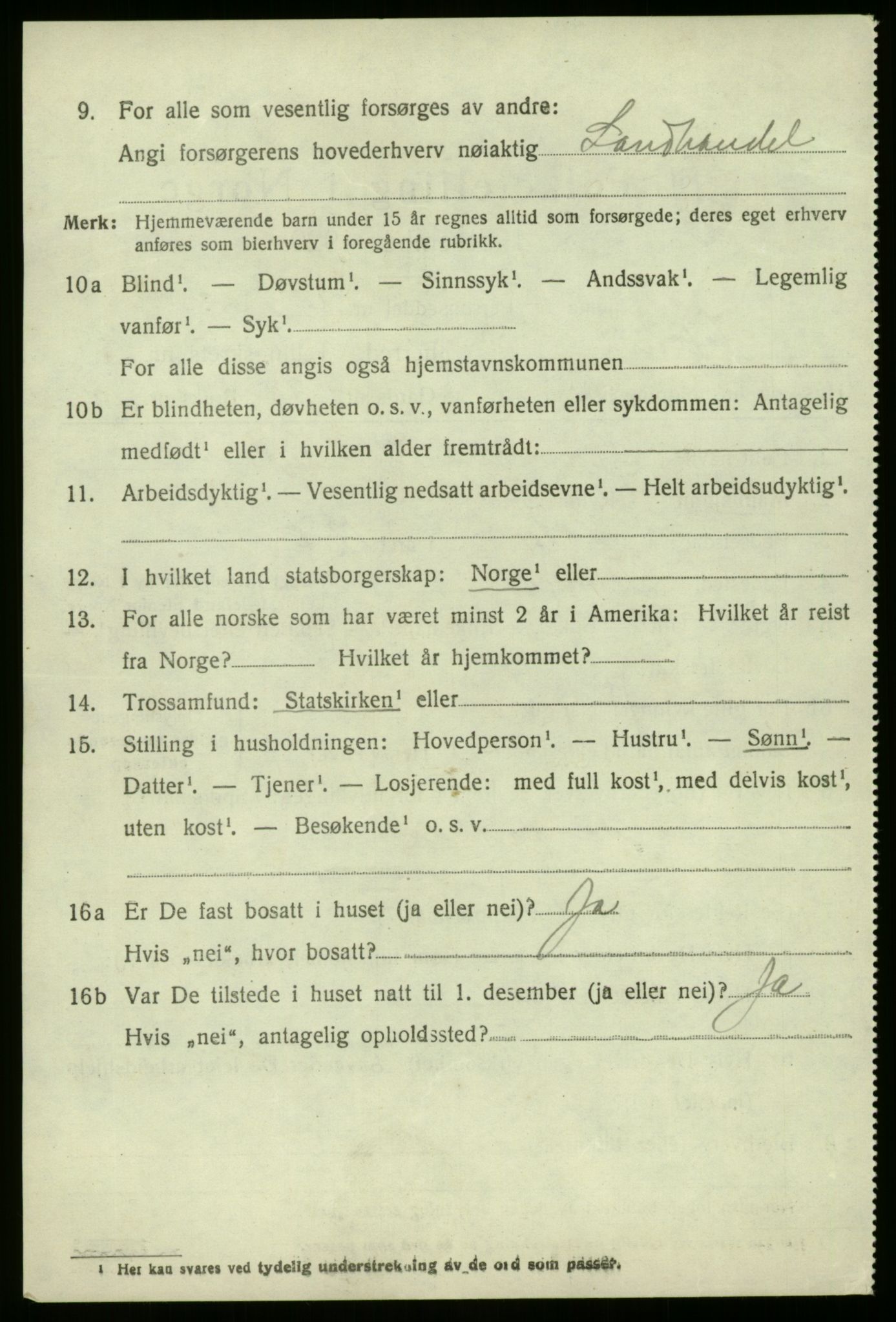 SAB, 1920 census for Jølster, 1920, p. 4017