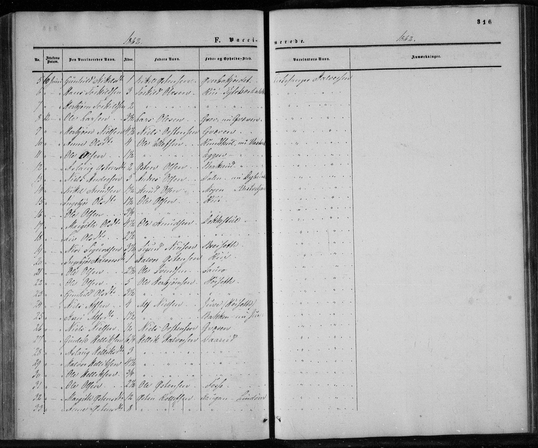 Gransherad kirkebøker, AV/SAKO-A-267/F/Fa/L0003: Parish register (official) no. I 3, 1859-1870, p. 316