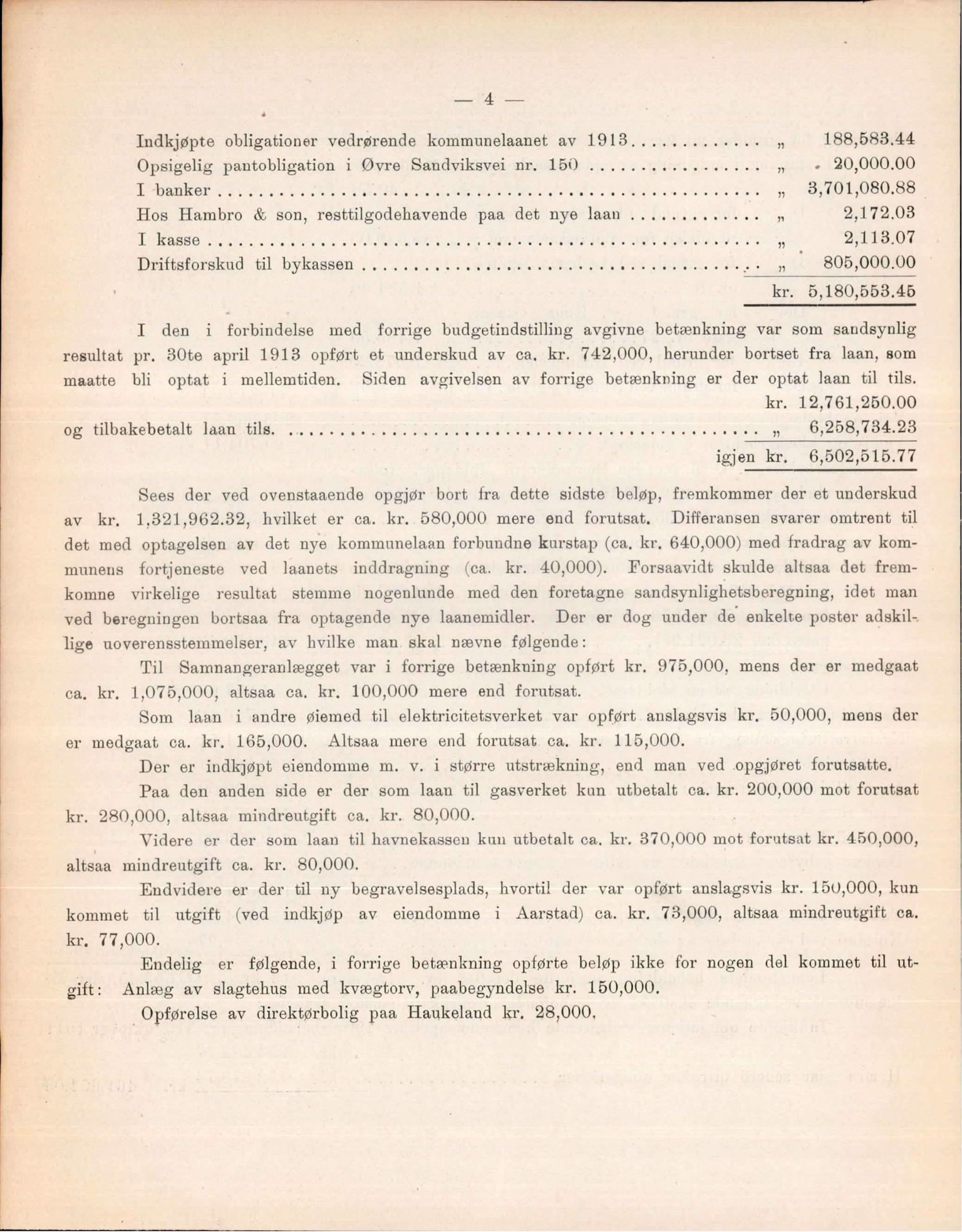 Bergen kommune. Formannskapet, BBA/A-0003/Ad/L0087: Bergens Kommuneforhandlinger, hele 1912 og første halvår i 1913, bind II, 1912-1913
