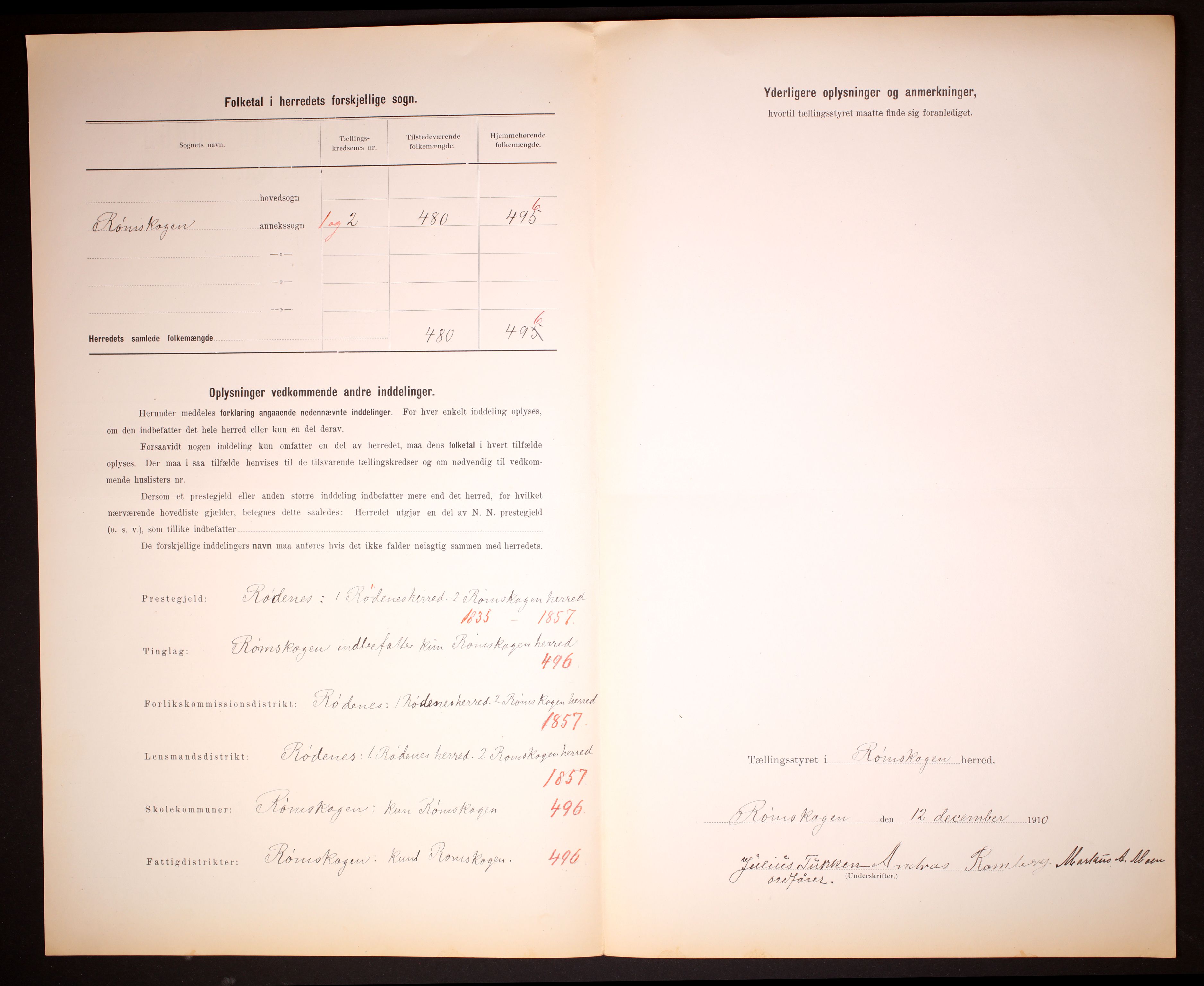 RA, 1910 census for Rømskog, 1910, p. 3