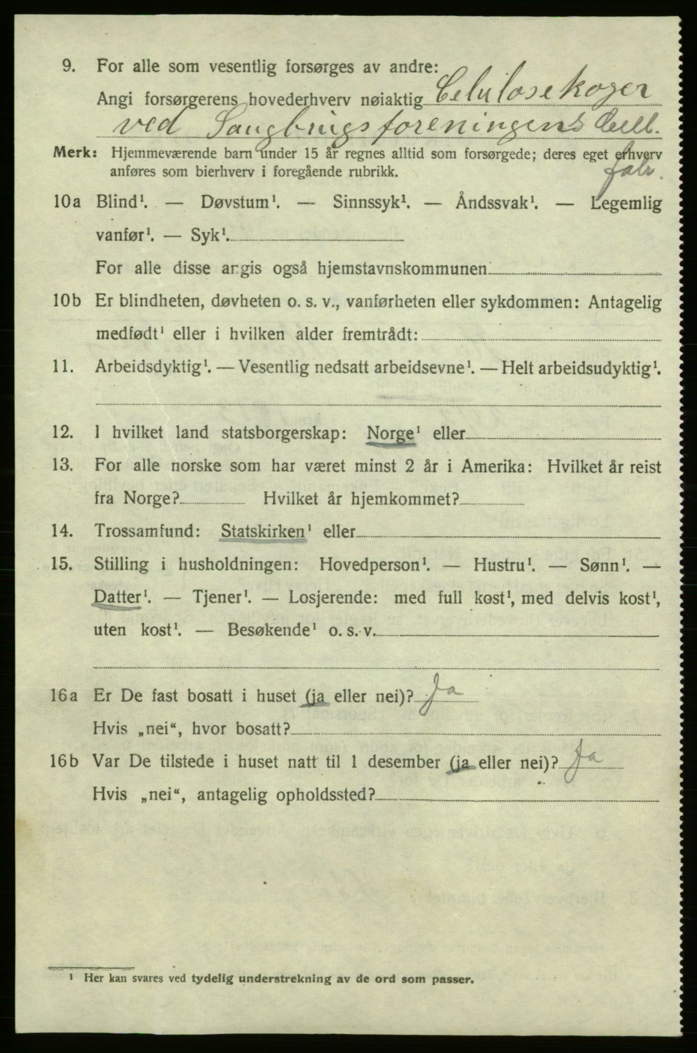 SAO, 1920 census for Fredrikshald, 1920, p. 25594