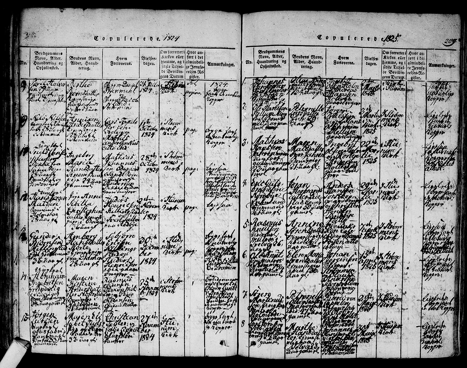 Hurum kirkebøker, SAKO/A-229/F/Fa/L0009: Parish register (official) no. 9, 1816-1826, p. 209