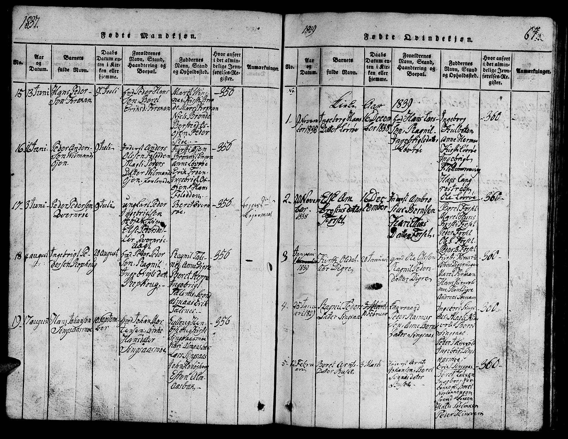 Ministerialprotokoller, klokkerbøker og fødselsregistre - Sør-Trøndelag, SAT/A-1456/688/L1026: Parish register (copy) no. 688C01, 1817-1860, p. 64
