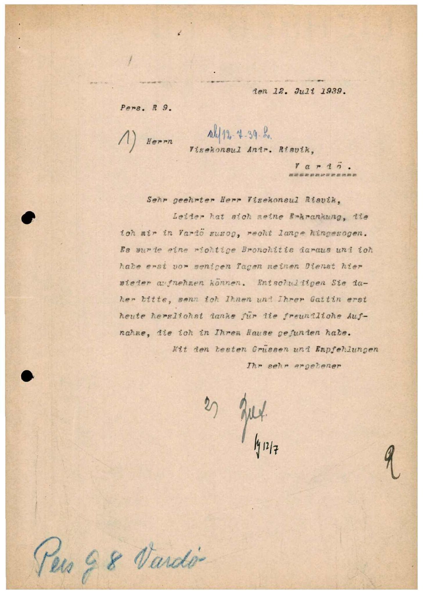 Forsvarets Overkommando. 2 kontor. Arkiv 11.4. Spredte tyske arkivsaker, AV/RA-RAFA-7031/D/Dar/Darc/L0026: FO.II. Tyske konsulater, 1928-1940, p. 435