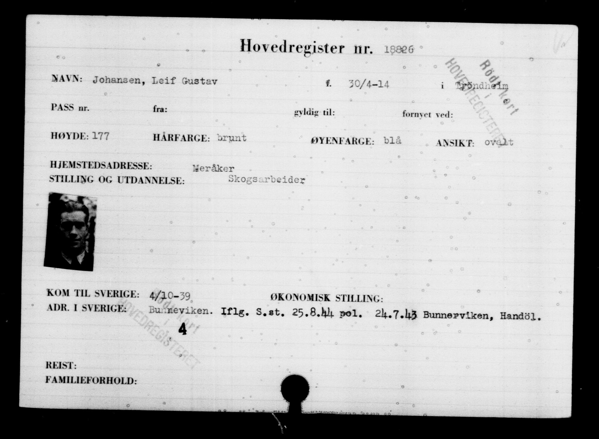 Den Kgl. Norske Legasjons Flyktningskontor, RA/S-6753/V/Va/L0009: Kjesäterkartoteket.  Flyktningenr. 18502-22048, 1940-1945, p. 375