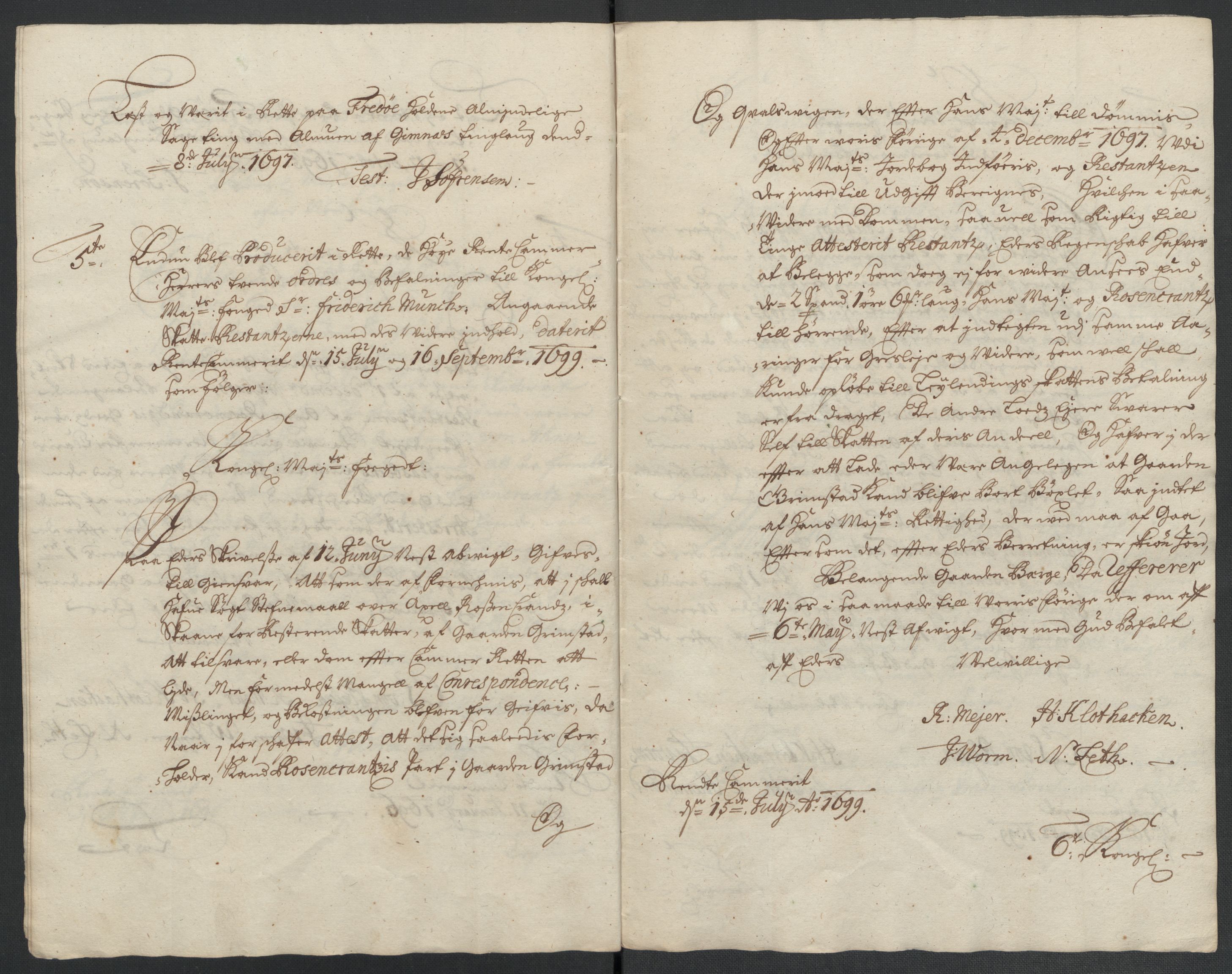 Rentekammeret inntil 1814, Reviderte regnskaper, Fogderegnskap, AV/RA-EA-4092/R56/L3738: Fogderegnskap Nordmøre, 1699, p. 150