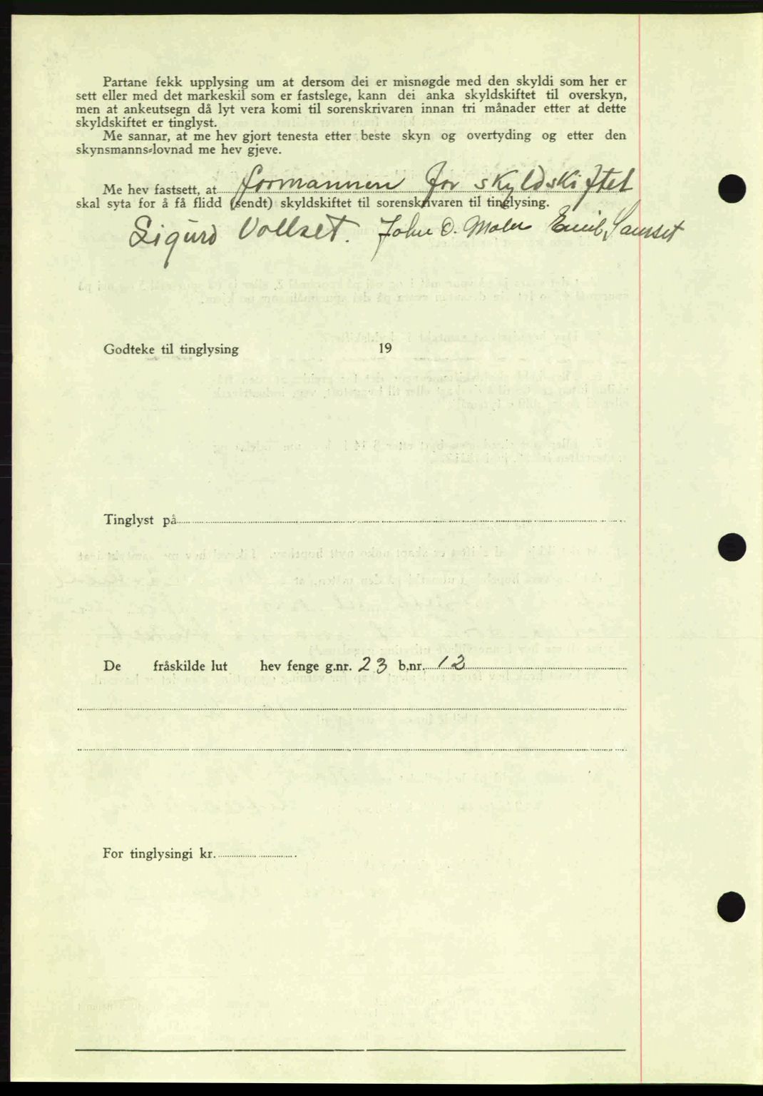 Romsdal sorenskriveri, AV/SAT-A-4149/1/2/2C: Mortgage book no. A13, 1942-1943, Diary no: : 178/1943