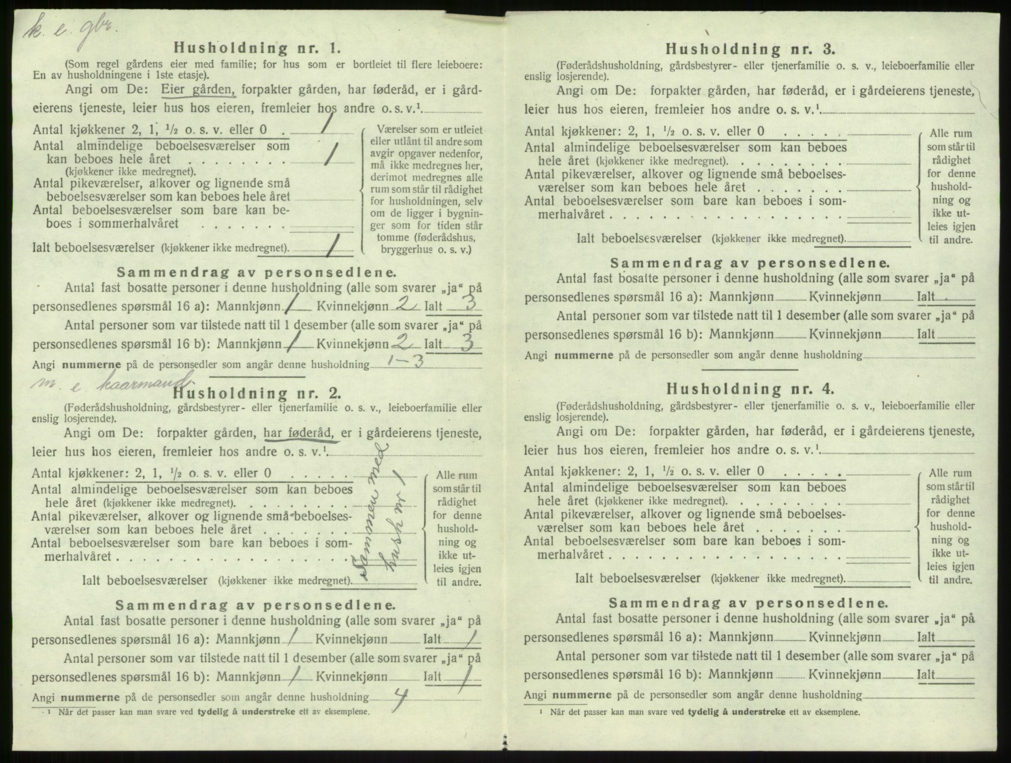 SAB, 1920 census for Gulen, 1920, p. 925