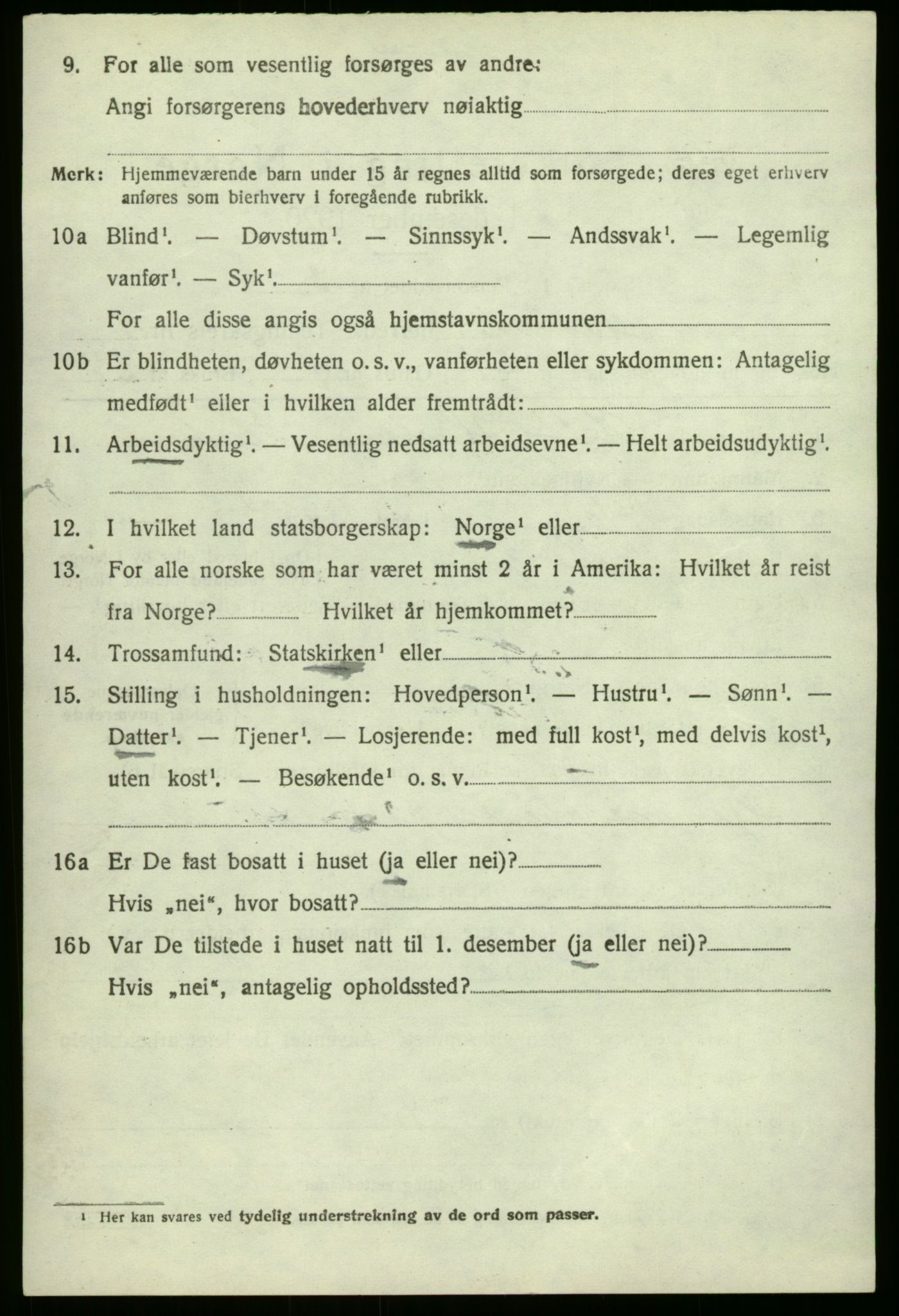 SAB, 1920 census for Hamre, 1920, p. 1248