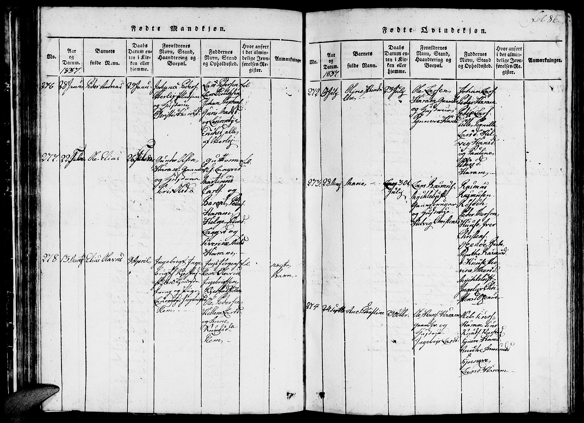 Ministerialprotokoller, klokkerbøker og fødselsregistre - Møre og Romsdal, AV/SAT-A-1454/536/L0506: Parish register (copy) no. 536C01, 1818-1859, p. 86