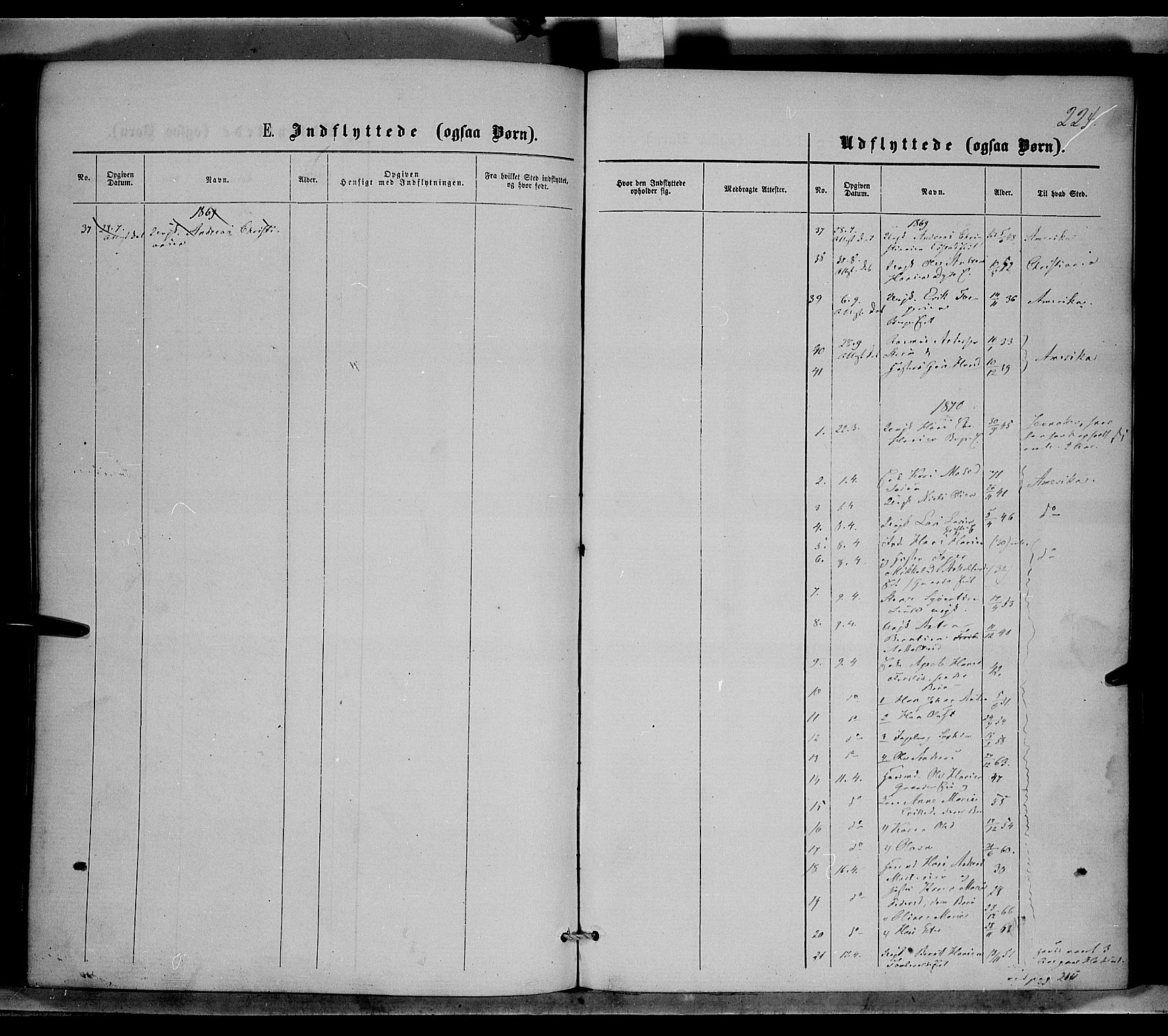 Nordre Land prestekontor, SAH/PREST-124/H/Ha/Haa/L0001: Parish register (official) no. 1, 1860-1871, p. 224