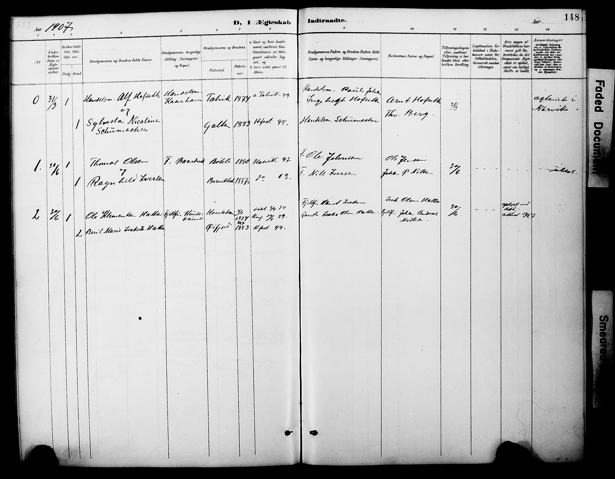Loppa sokneprestkontor, SATØ/S-1339/H/Ha/L0008kirke: Parish register (official) no. 8, 1889-1907, p. 148
