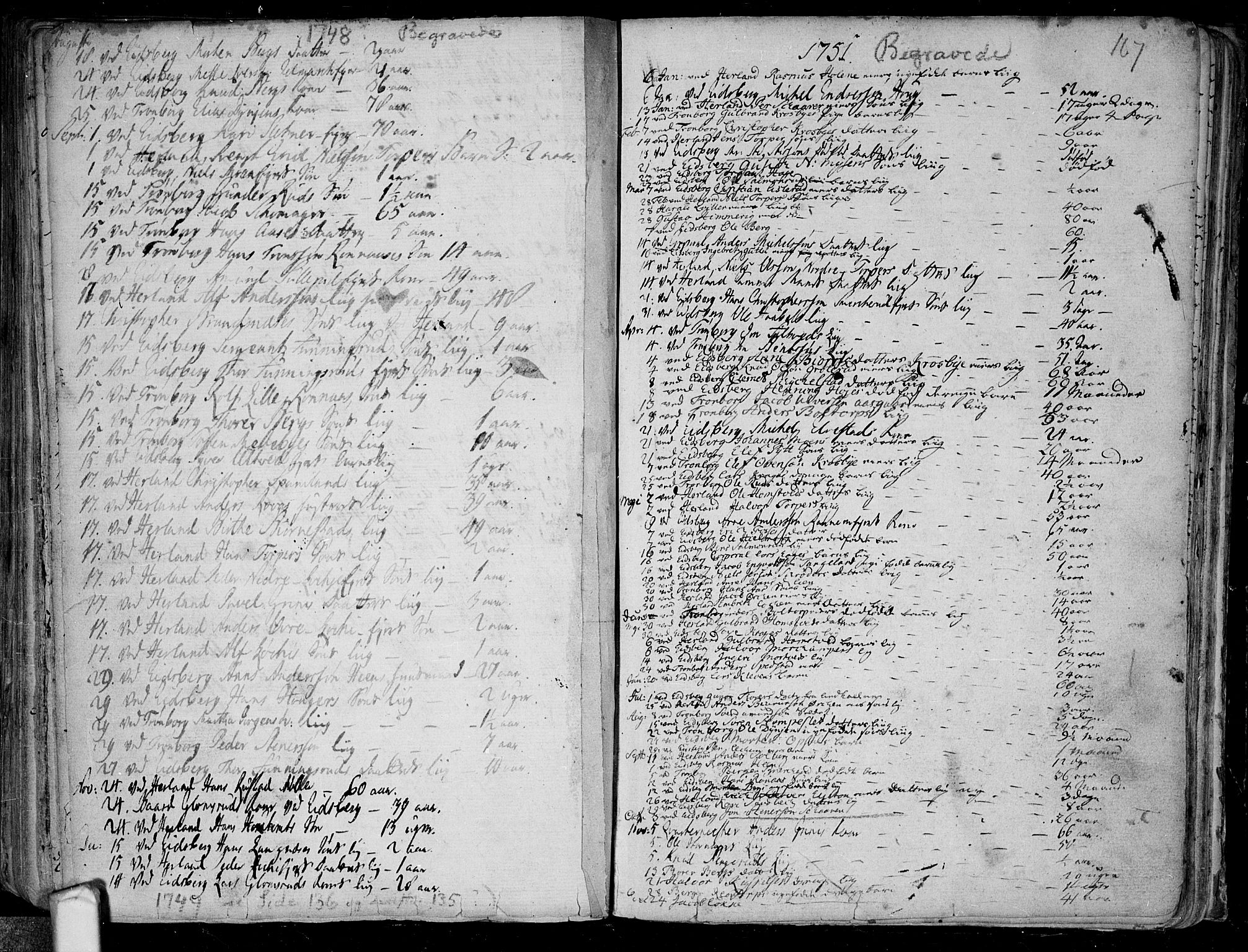 Eidsberg prestekontor Kirkebøker, AV/SAO-A-10905/F/Fa/L0003: Parish register (official) no.  I 3, 1742-1758, p. 166-167