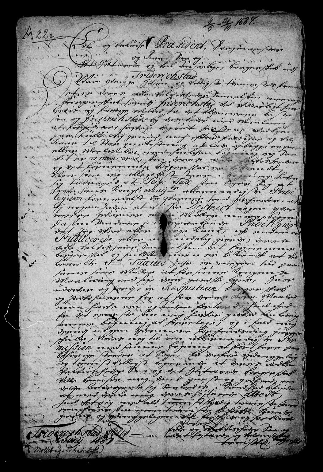 Stattholderembetet 1572-1771, AV/RA-EA-2870/Af/L0002: Avskrifter av vedlegg til originale supplikker, nummerert i samsvar med supplikkbøkene, 1687-1689, p. 47