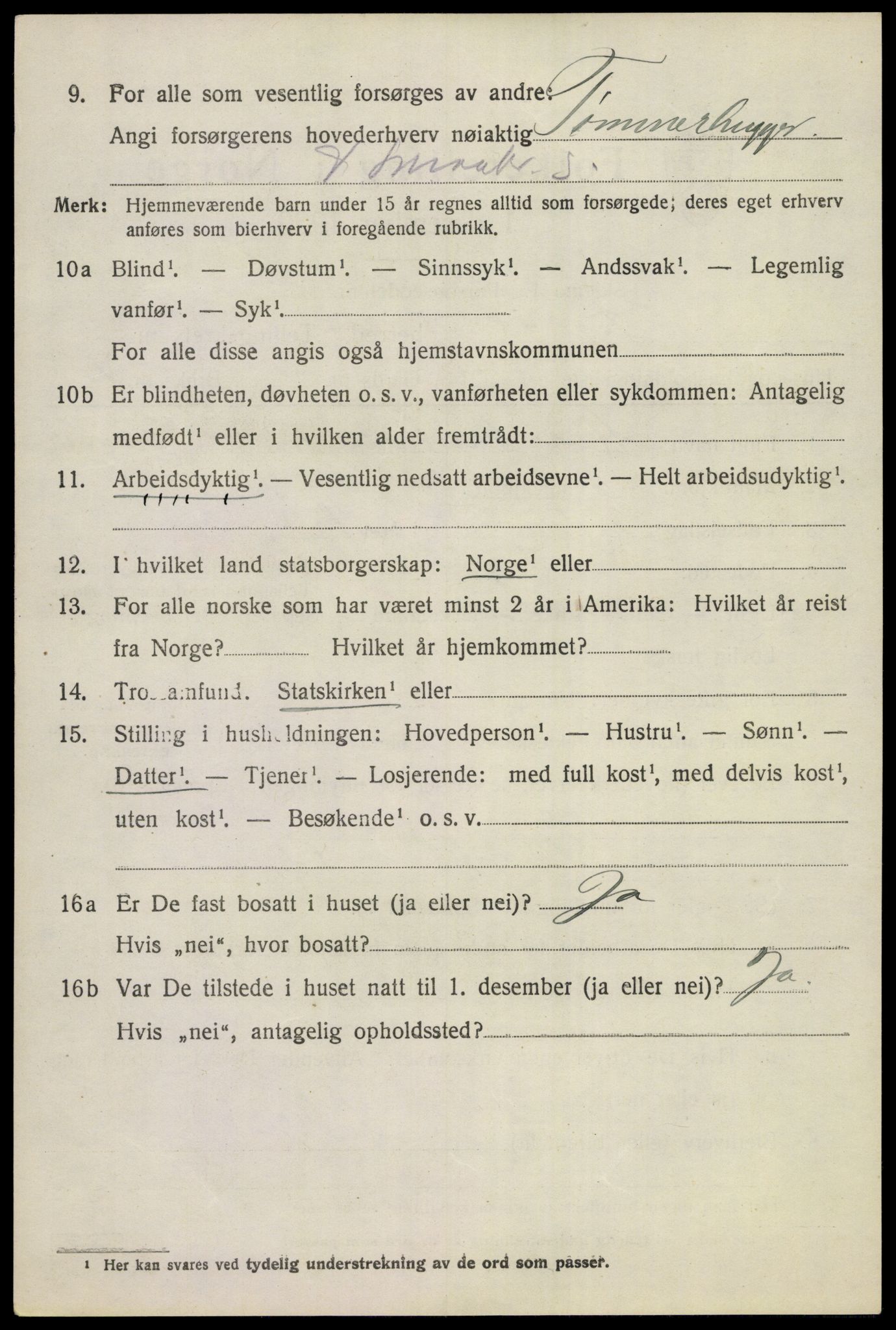 SAKO, 1920 census for Sigdal, 1920, p. 3151