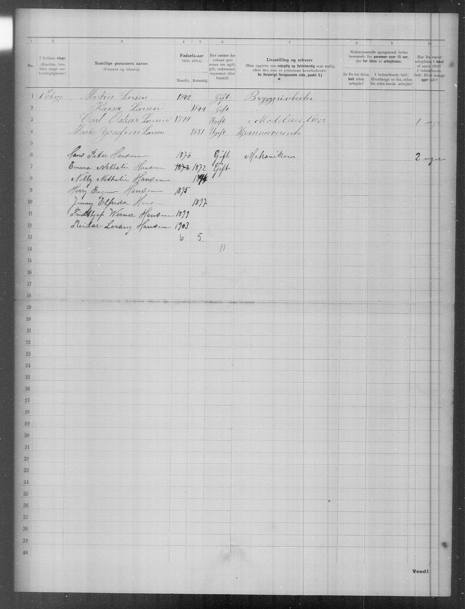 OBA, Municipal Census 1903 for Kristiania, 1903, p. 6029