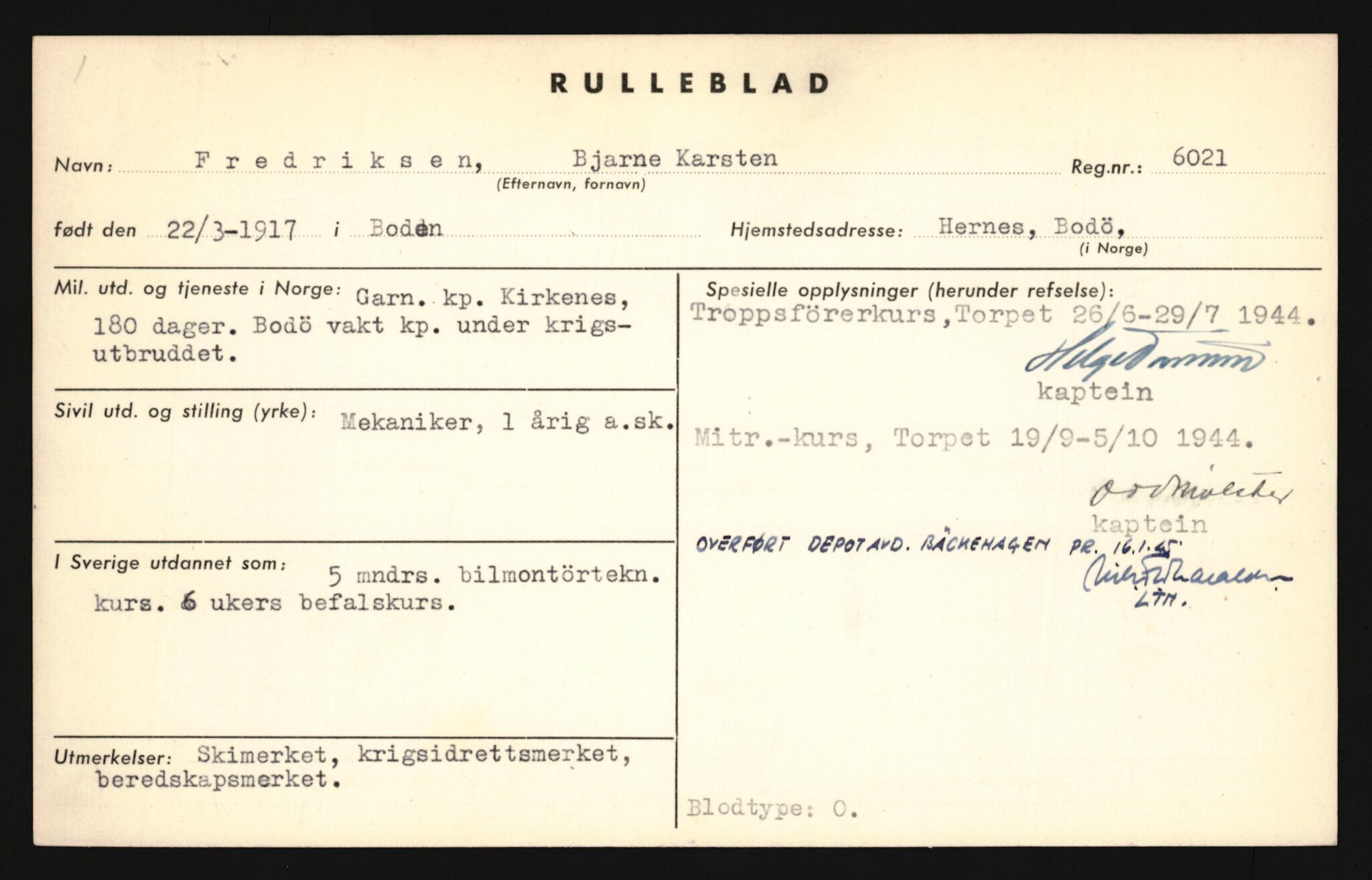 Forsvaret, Sør-Hålogaland landforsvar, AV/RA-RAFA-2552/P/Pa/L0303: Personellmapper for slettet personell, yrkesbefal og vernepliktig befal, født 1917-1920, 1936-1980, p. 69