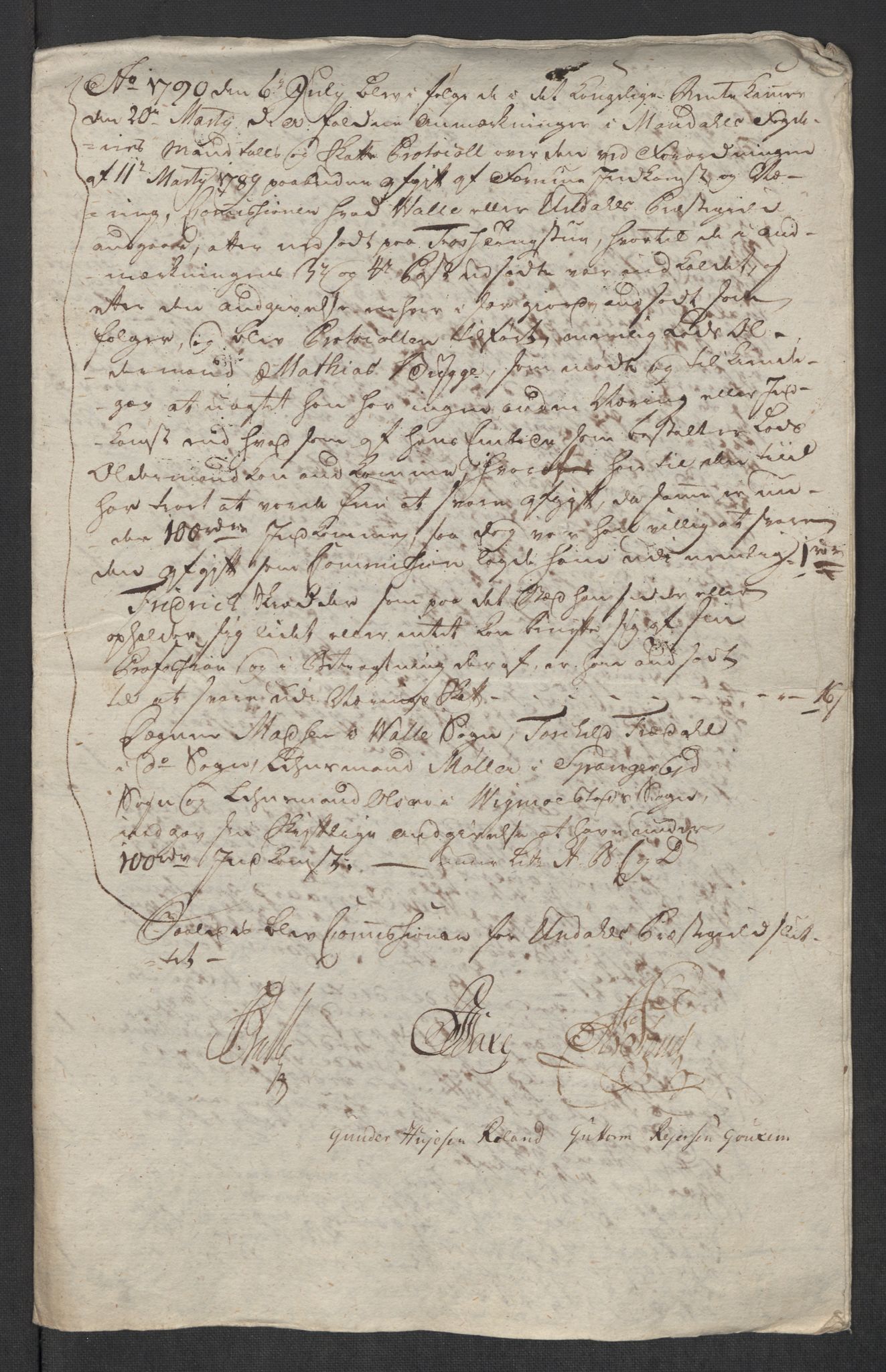 Rentekammeret inntil 1814, Reviderte regnskaper, Mindre regnskaper, AV/RA-EA-4068/Rf/Rfe/L0023: Mandal fogderi, 1789, p. 20