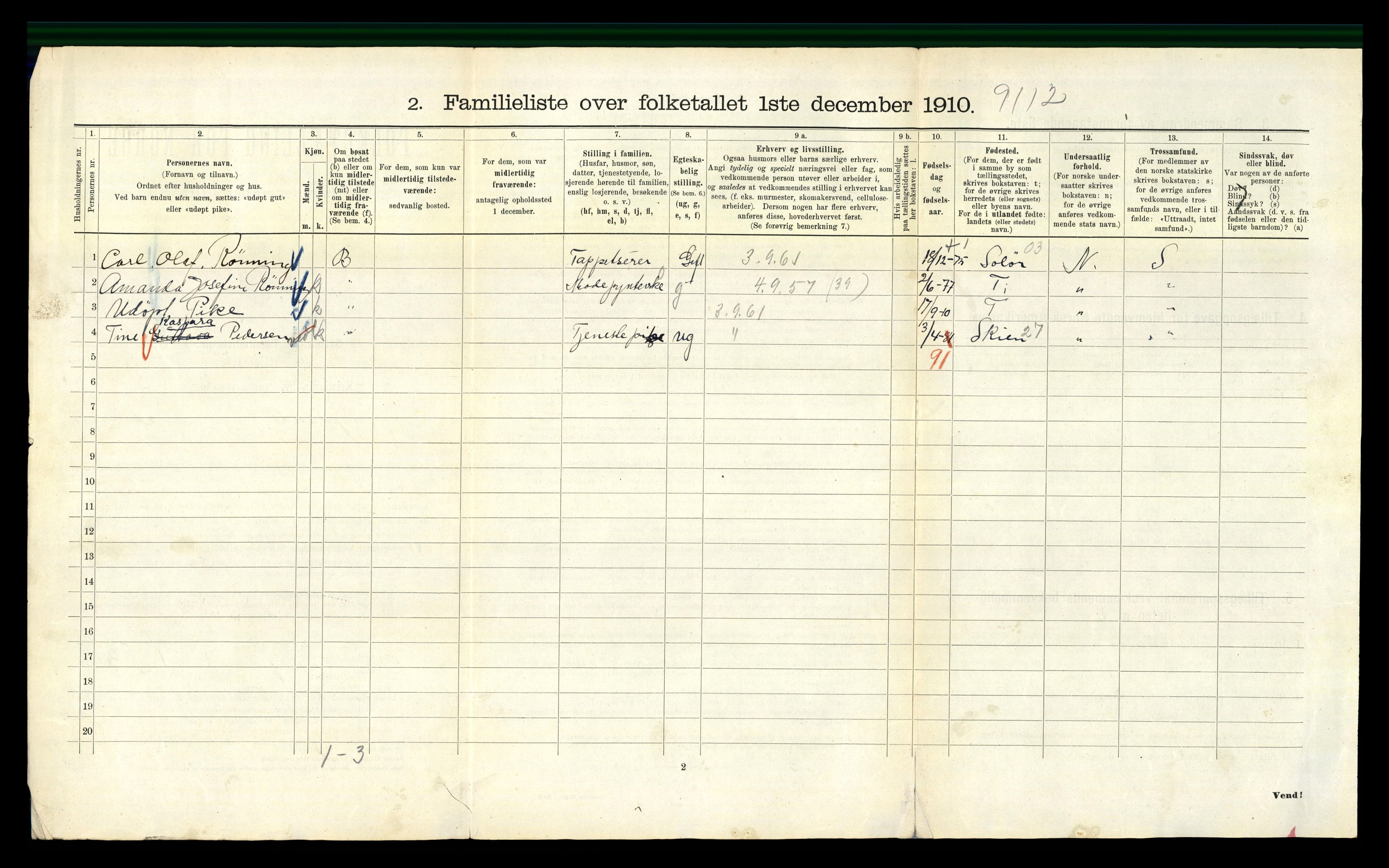 RA, 1910 census for Kristiania, 1910, p. 73002