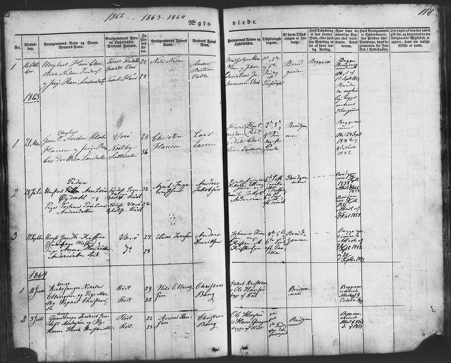 Ministerialprotokoller, klokkerbøker og fødselsregistre - Nordland, SAT/A-1459/807/L0121: Parish register (official) no. 807A04, 1846-1879, p. 118