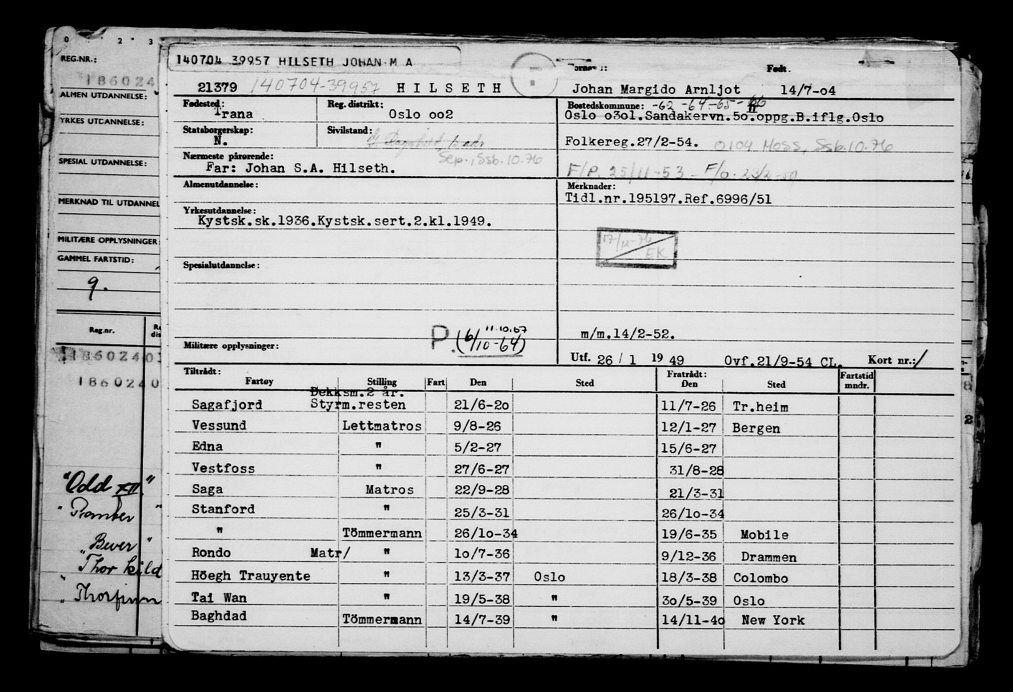 Direktoratet for sjømenn, AV/RA-S-3545/G/Gb/L0054: Hovedkort, 1904, p. 434