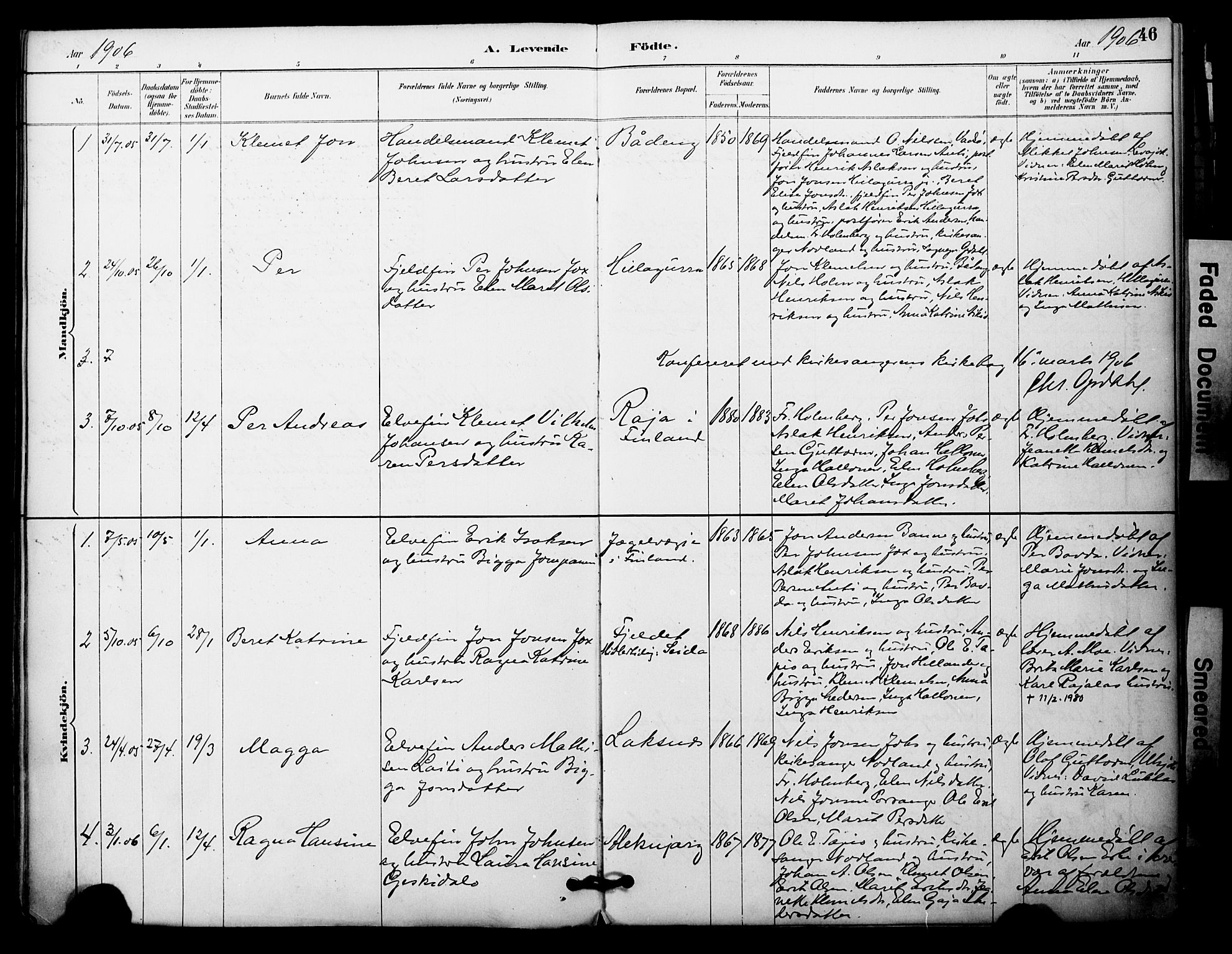 Nesseby sokneprestkontor, SATØ/S-1330/H/Ha/L0005kirke: Parish register (official) no. 5, 1885-1906, p. 46
