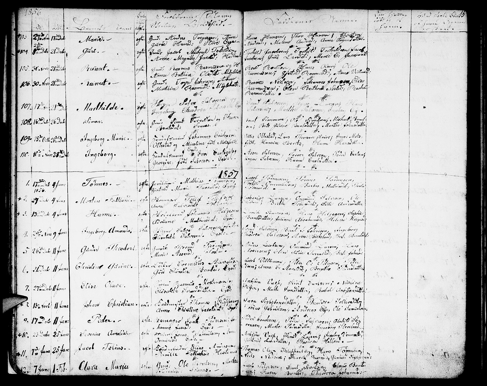 Eigersund sokneprestkontor, SAST/A-101807/S09/L0004: Parish register (copy) no. B 4, 1855-1871, p. 15