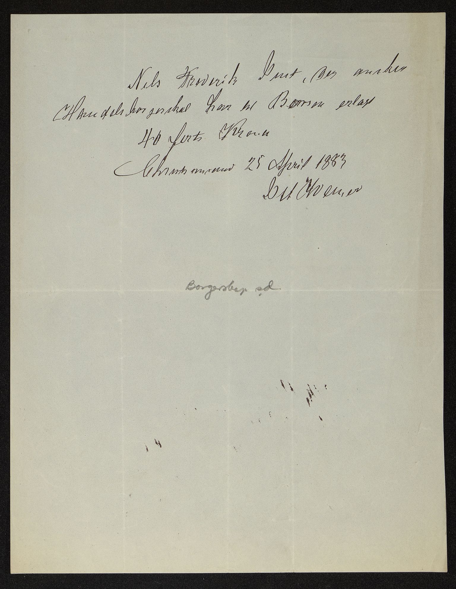 Kristiansand By - Magistraten, ARKSOR/1001KG122/G/Gc/L0009: Borgerbrev, 1877-1901