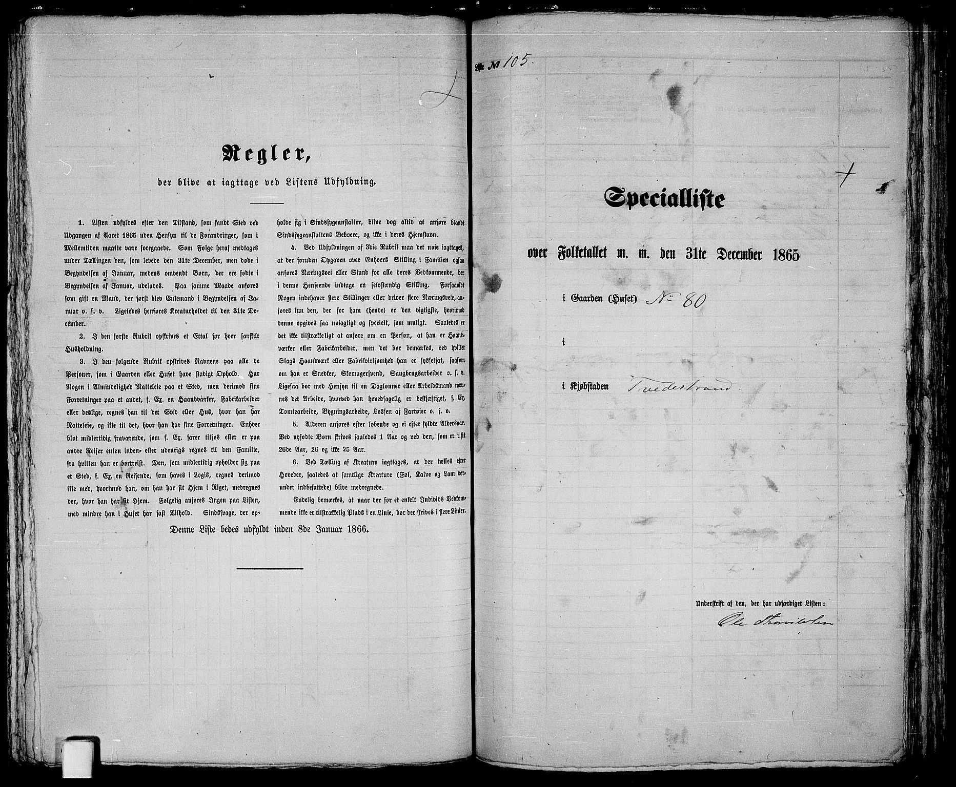 RA, 1865 census for Holt/Tvedestrand, 1865, p. 215