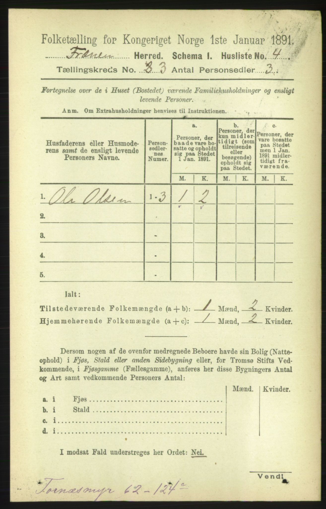 RA, 1891 census for 1548 Fræna, 1891, p. 683