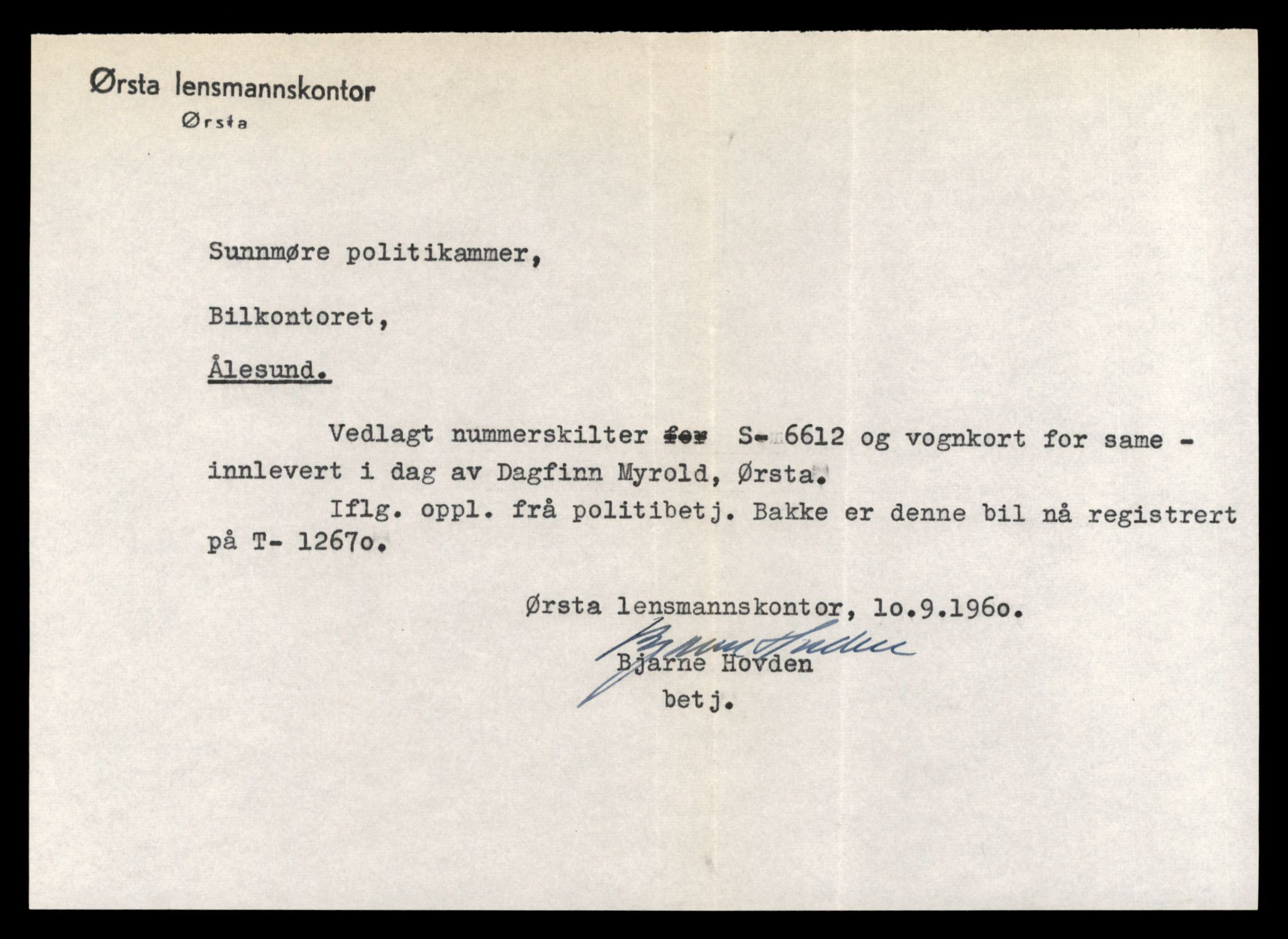 Møre og Romsdal vegkontor - Ålesund trafikkstasjon, AV/SAT-A-4099/F/Fe/L0035: Registreringskort for kjøretøy T 12653 - T 12829, 1927-1998, p. 325