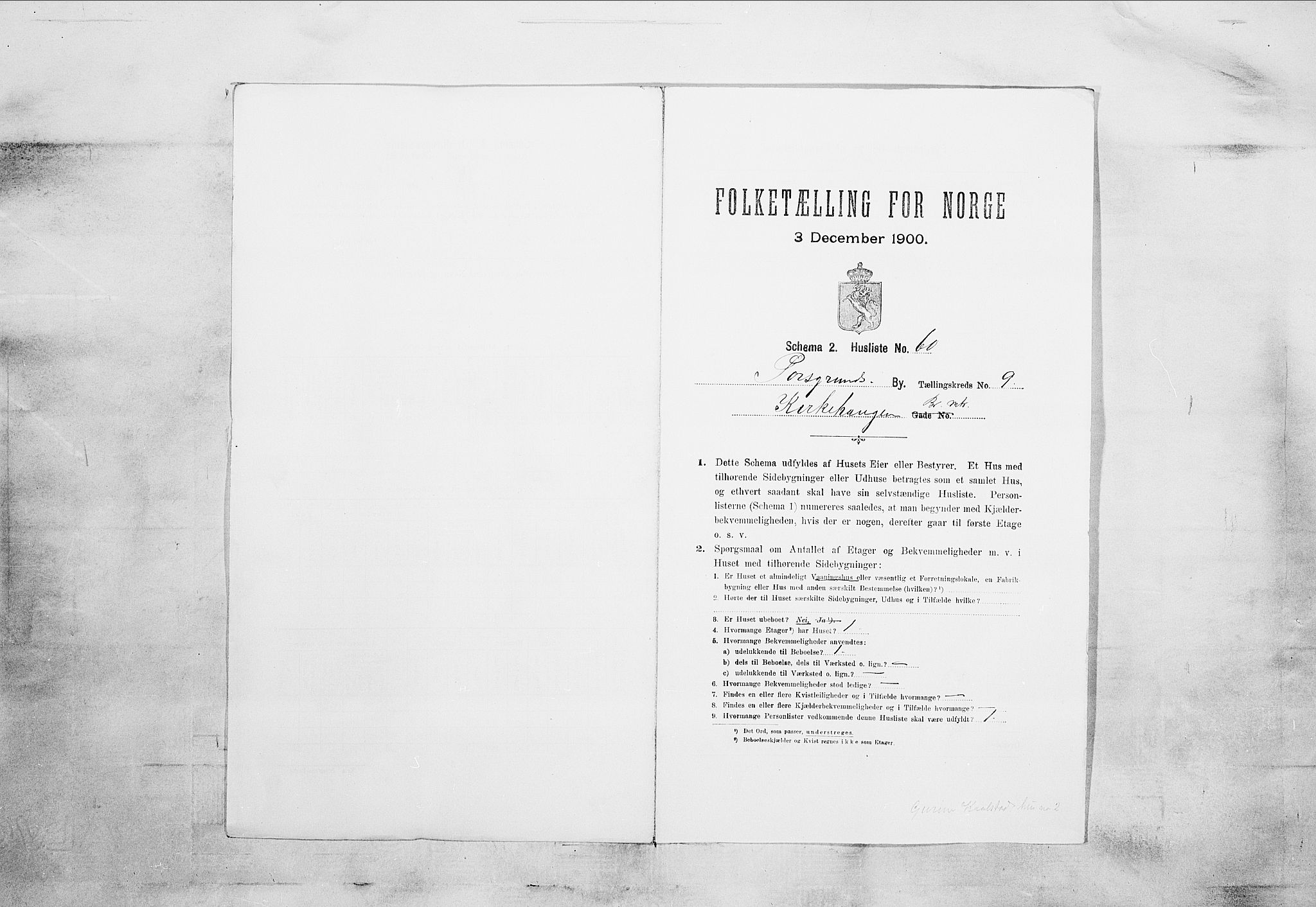 SAKO, 1900 census for Porsgrunn, 1900, p. 1668