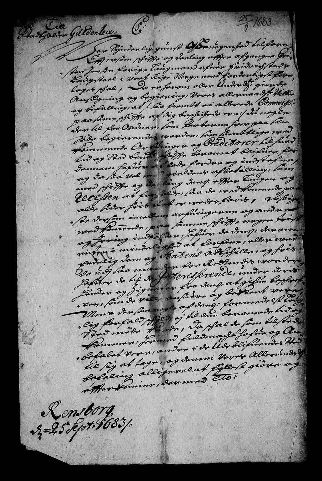 Stattholderembetet 1572-1771, RA/EA-2870/Af/L0001: Avskrifter av vedlegg til originale supplikker, nummerert i samsvar med supplikkbøkene, 1683-1687, p. 119