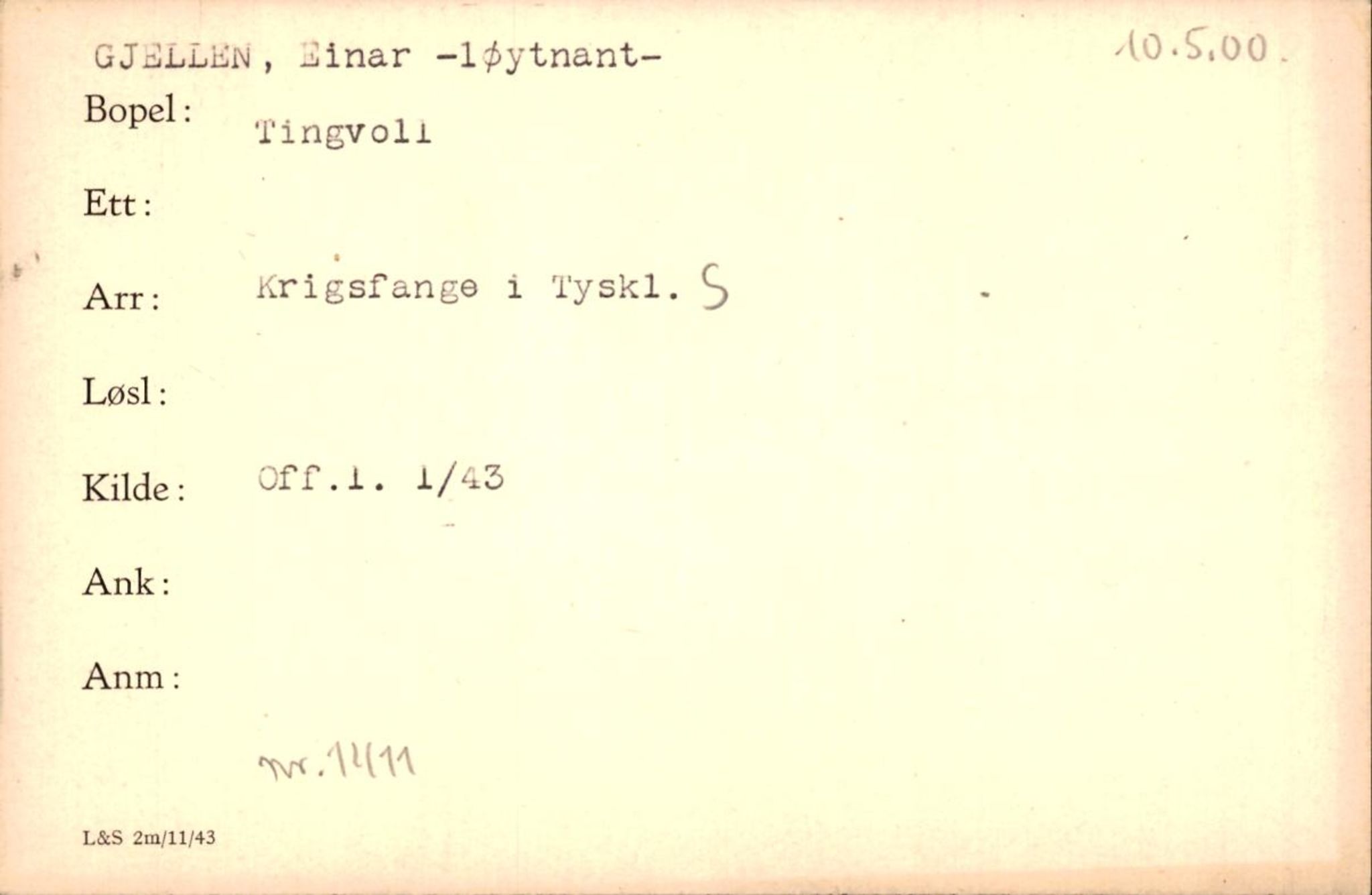 Forsvaret, Forsvarets krigshistoriske avdeling, AV/RA-RAFA-2017/Y/Yf/L0200: II-C-11-2102  -  Norske krigsfanger i Tyskland, 1940-1945, p. 305