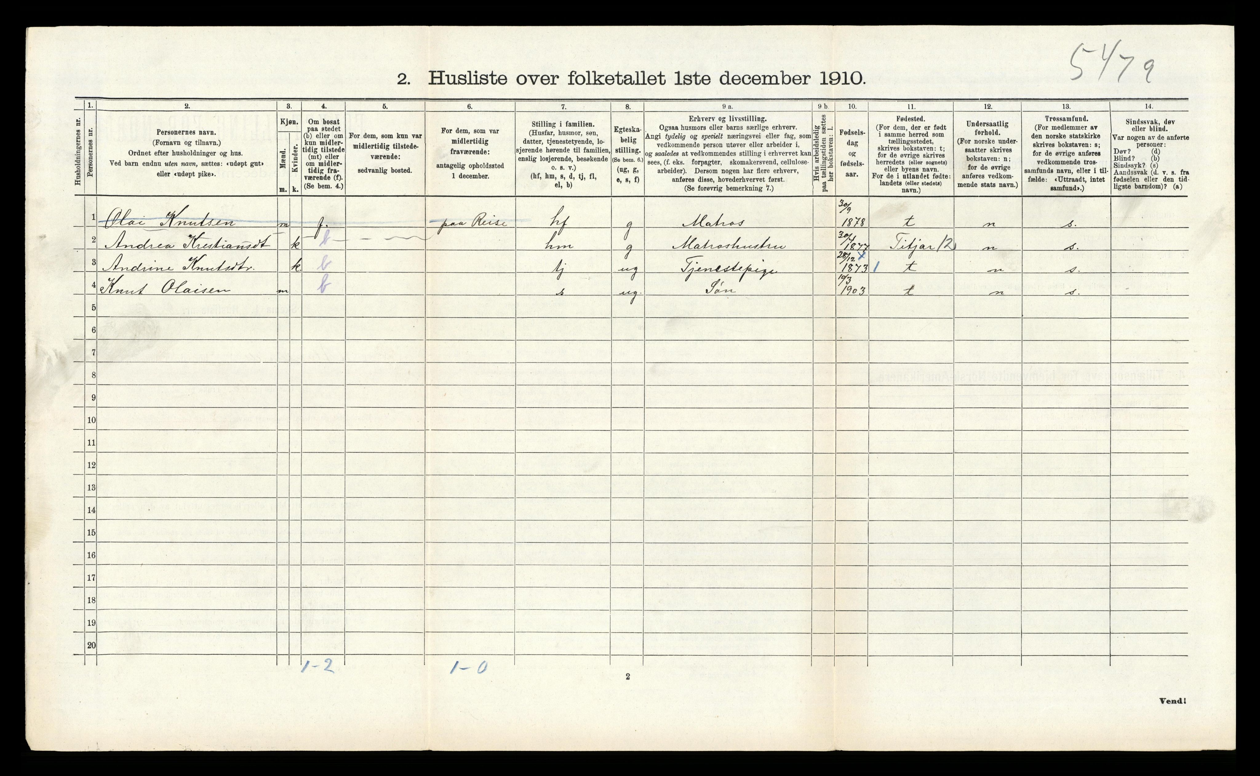 RA, 1910 census for Alversund, 1910, p. 777