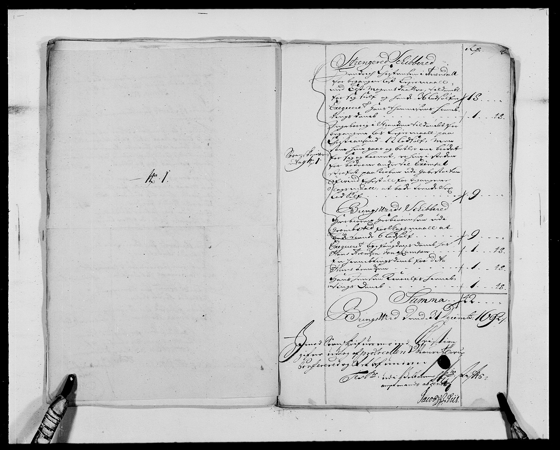 Rentekammeret inntil 1814, Reviderte regnskaper, Fogderegnskap, RA/EA-4092/R39/L2311: Fogderegnskap Nedenes, 1690-1692, p. 160