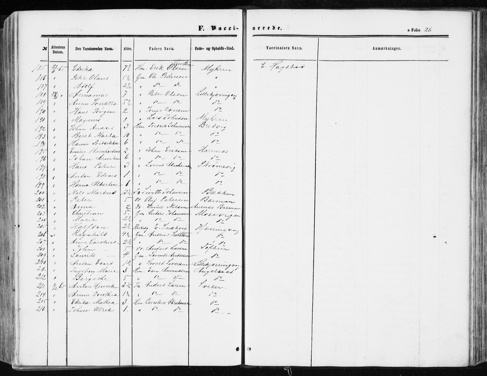 Ministerialprotokoller, klokkerbøker og fødselsregistre - Sør-Trøndelag, SAT/A-1456/634/L0531: Parish register (official) no. 634A07, 1861-1870, p. 26