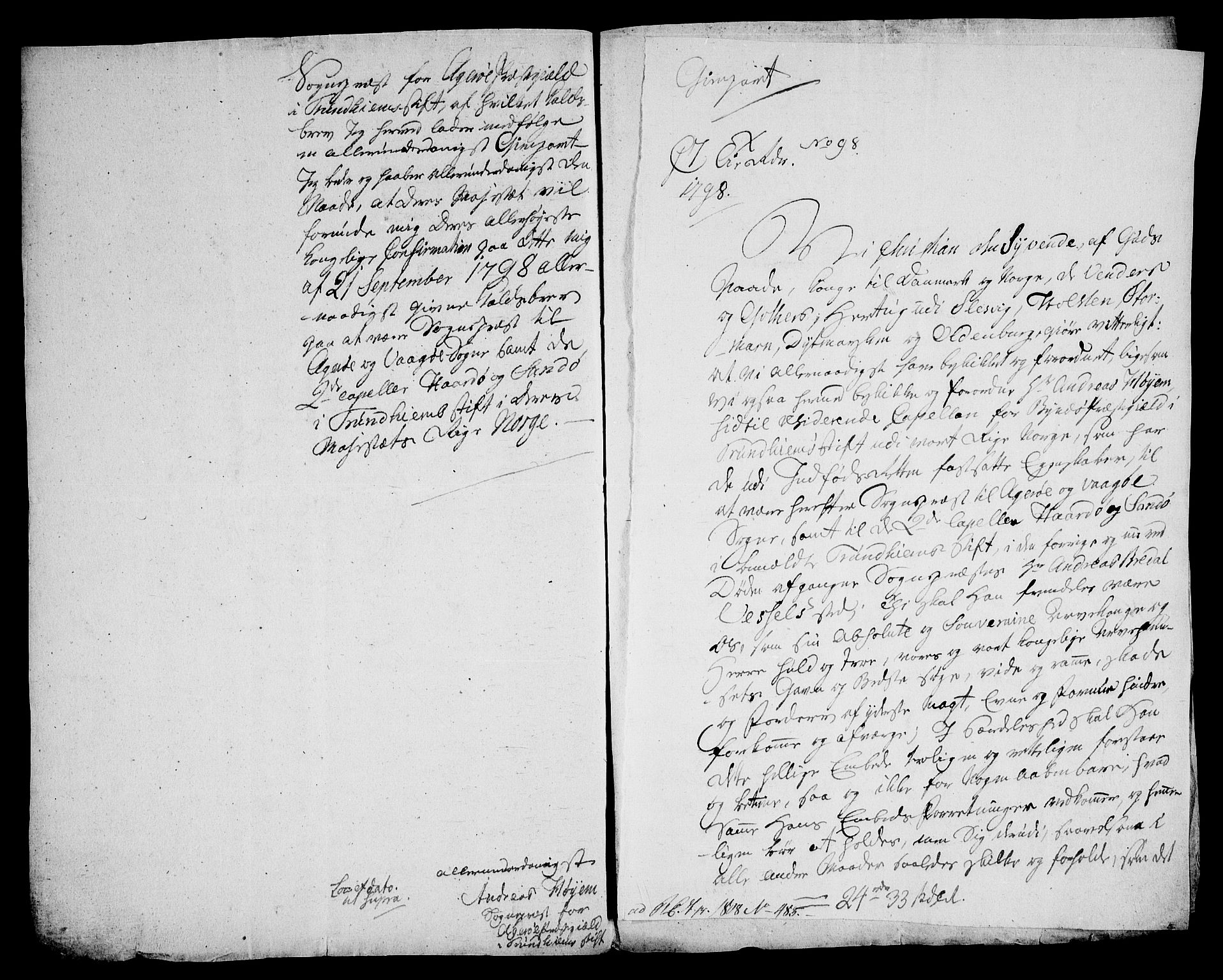 Danske Kanselli, Skapsaker, AV/RA-EA-4061/F/L0118: Skap 16, pakke 49, 1808, p. 25