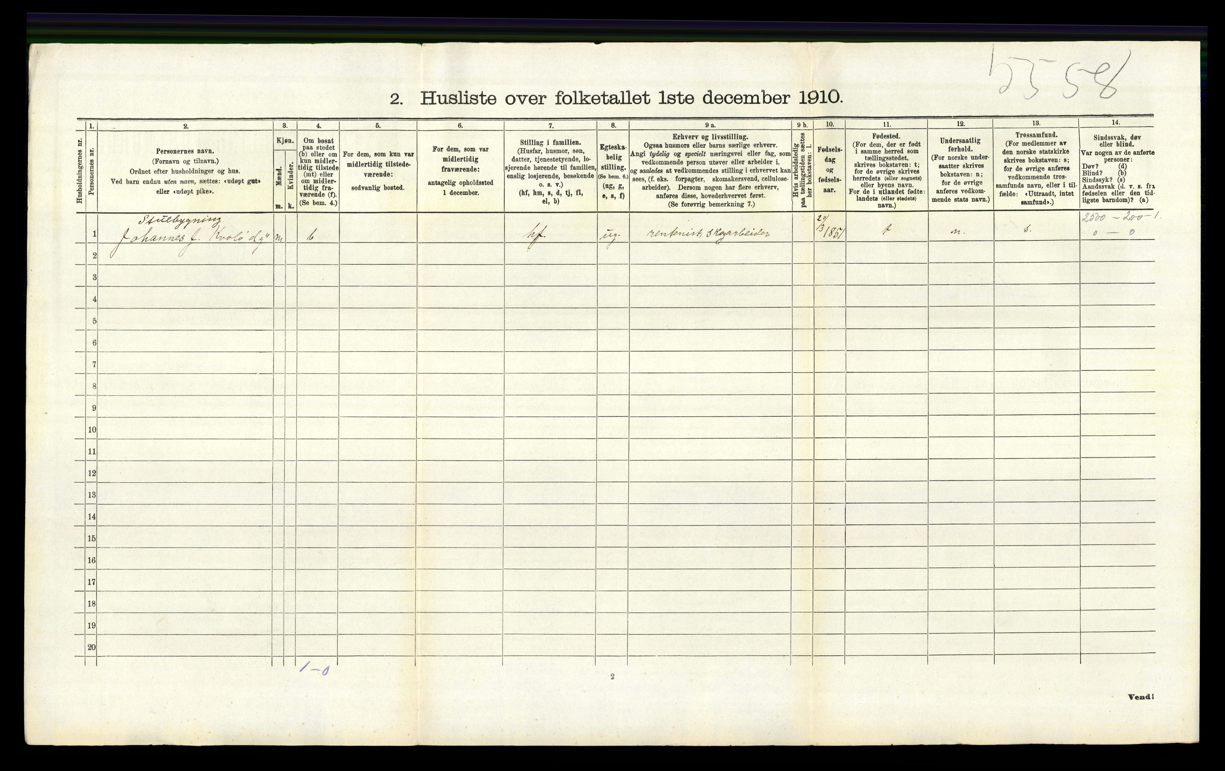 RA, 1910 census for Vikedal, 1910, p. 936