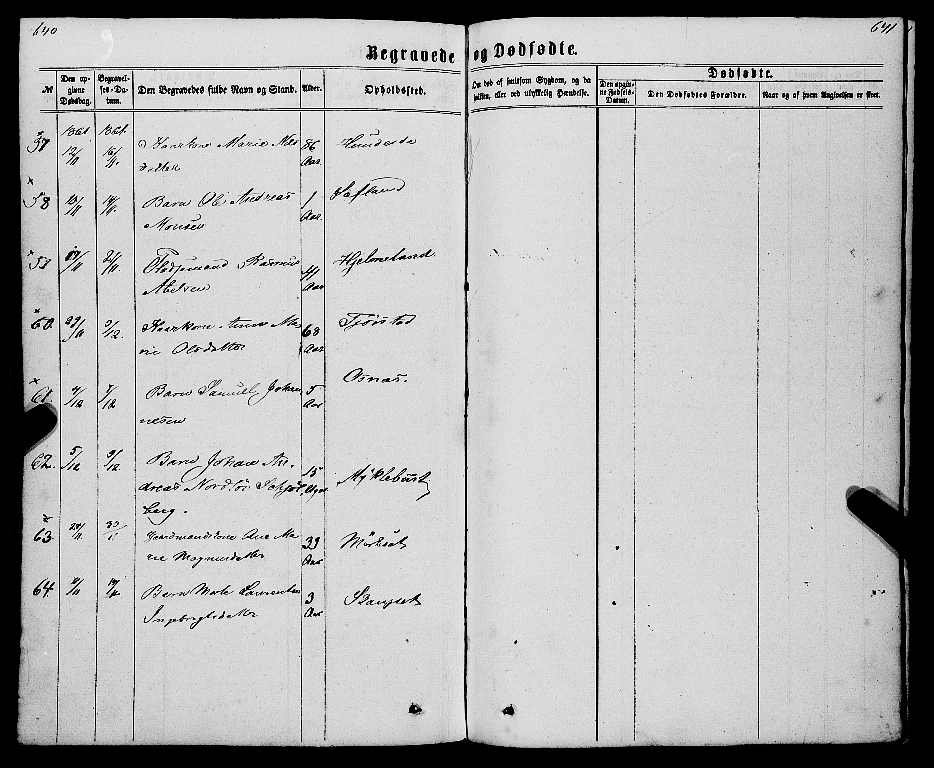 Eid sokneprestembete, AV/SAB-A-82301/H/Haa/Haaa/L0009: Parish register (official) no. A 9, 1861-1868, p. 640-641