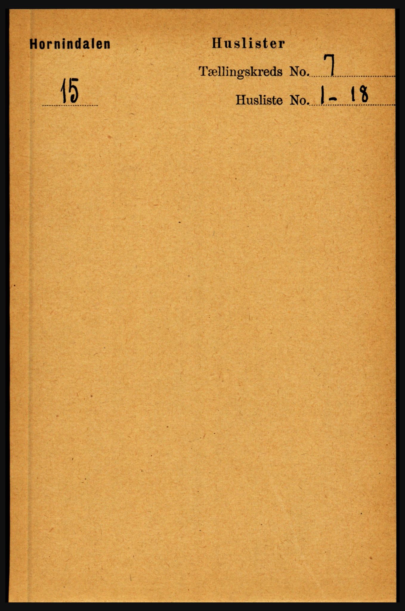 RA, 1891 census for 1444 Hornindal, 1891, p. 1726