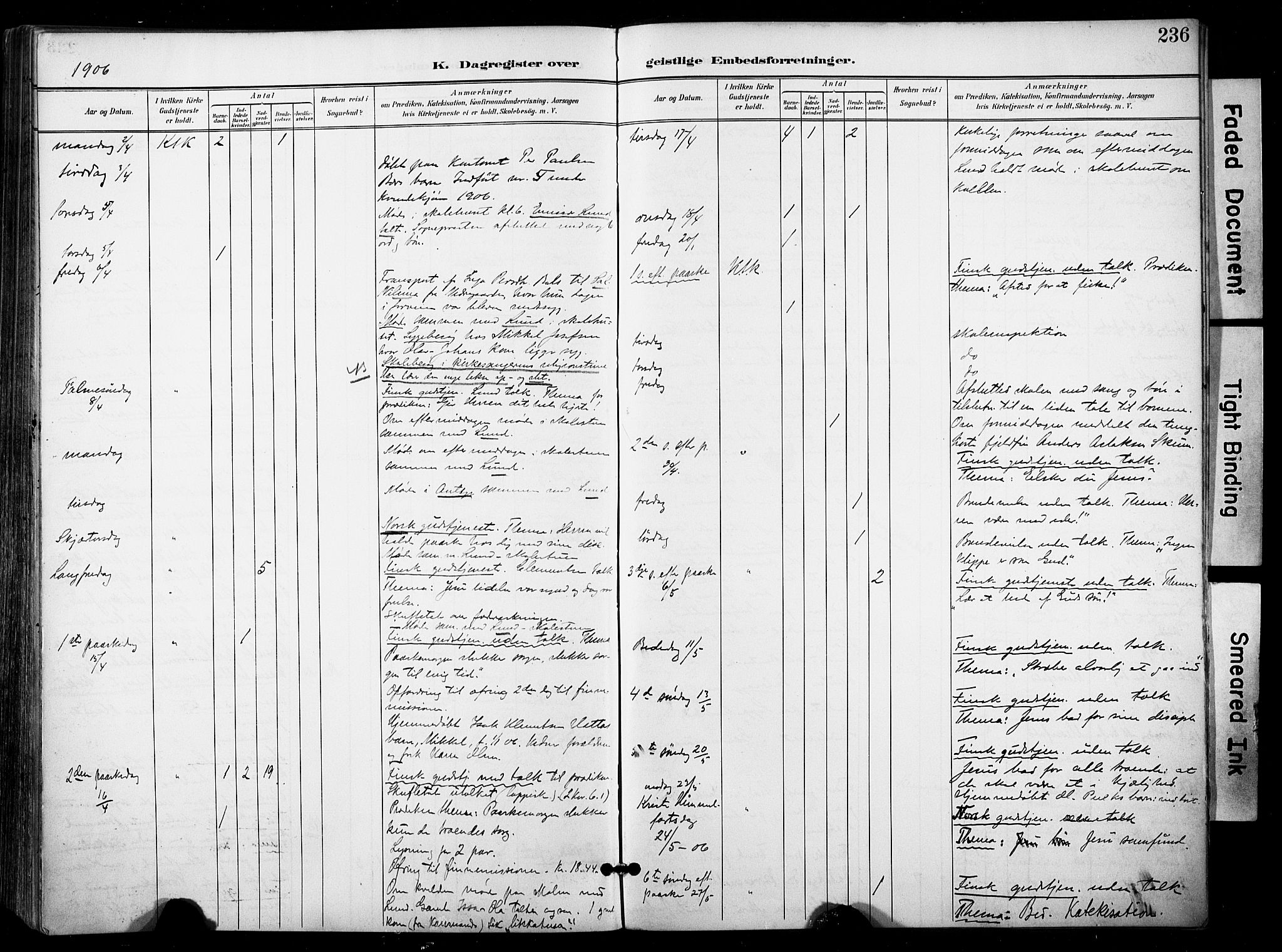 Kautokeino sokneprestembete, AV/SATØ-S-1340/H/Ha/L0005.kirke: Parish register (official) no. 5, 1896-1916, p. 236