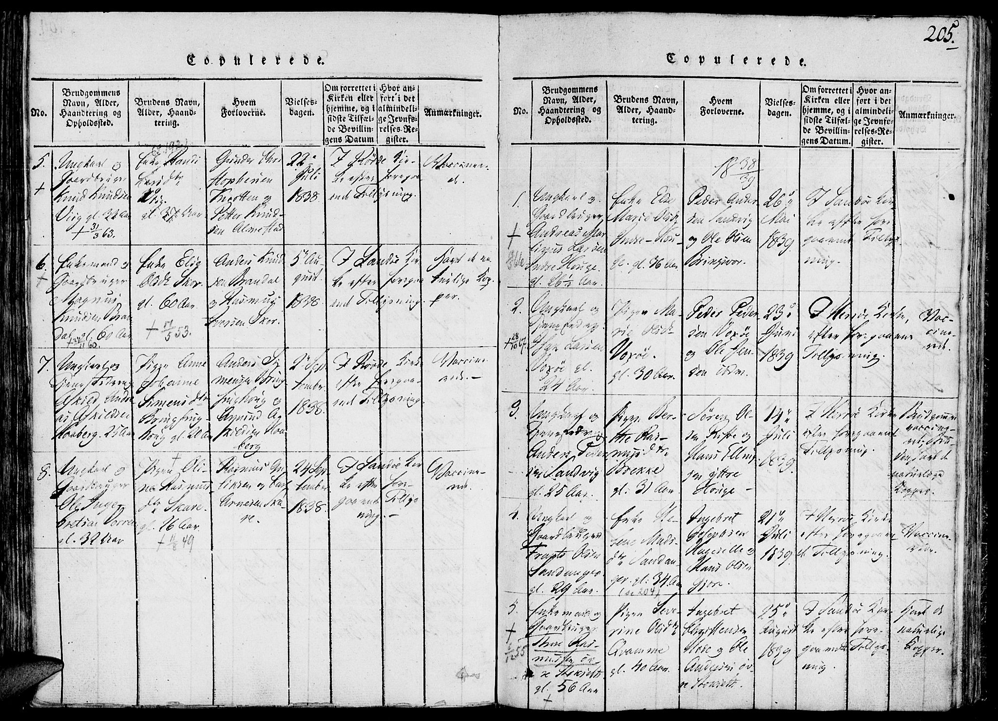 Ministerialprotokoller, klokkerbøker og fødselsregistre - Møre og Romsdal, AV/SAT-A-1454/503/L0033: Parish register (official) no. 503A01, 1816-1841, p. 205