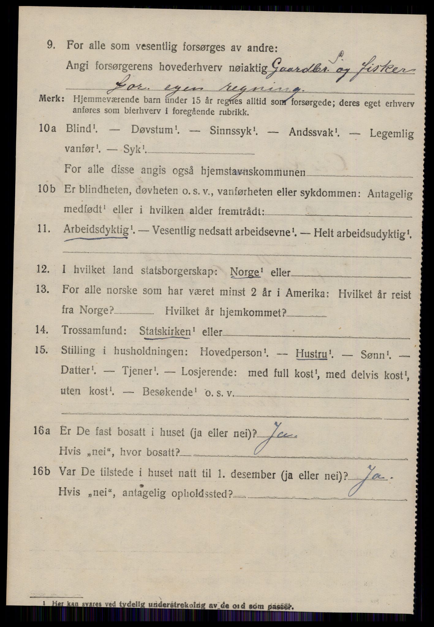 SAT, 1920 census for Giske, 1920, p. 3631