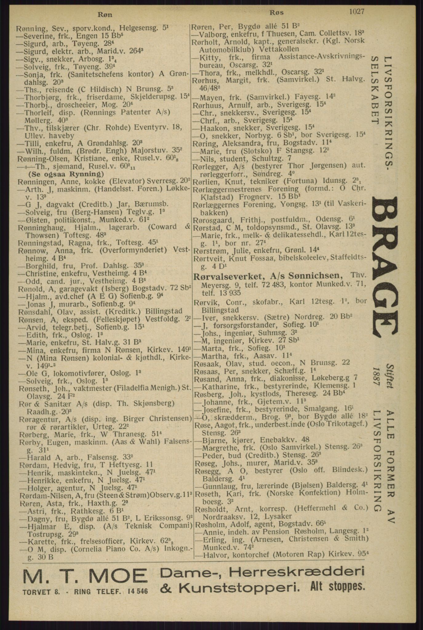 Kristiania/Oslo adressebok, PUBL/-, 1929, p. 1027