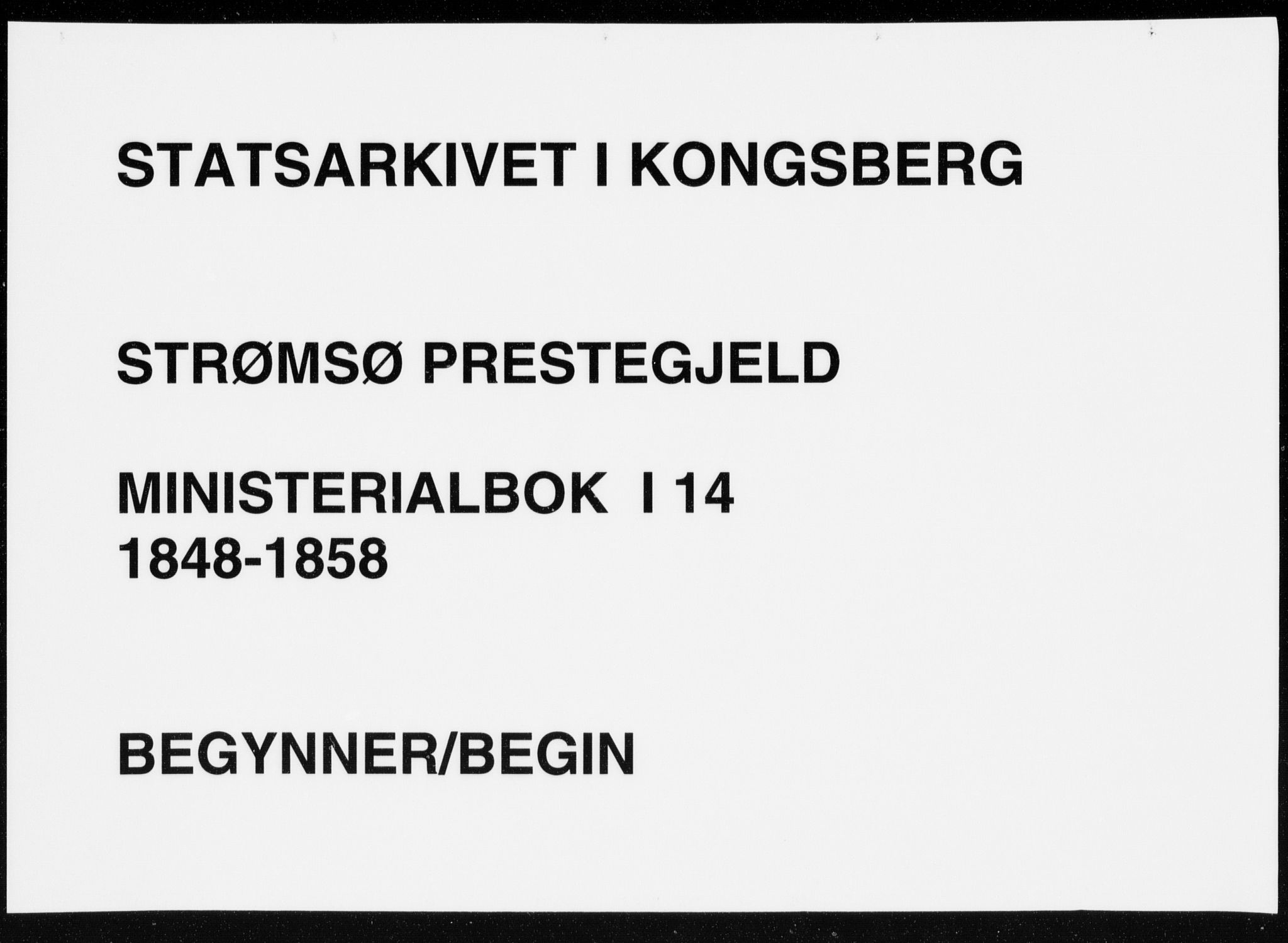 Strømsø kirkebøker, AV/SAKO-A-246/F/Fa/L0014: Parish register (official) no. I 14, 1848-1858